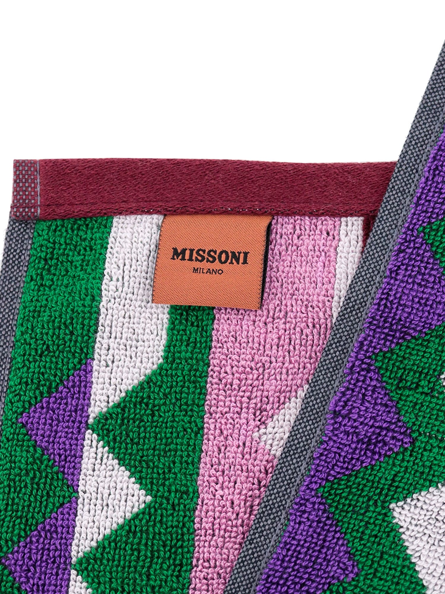 Shop Missoni Chantal Towels In Green/pink