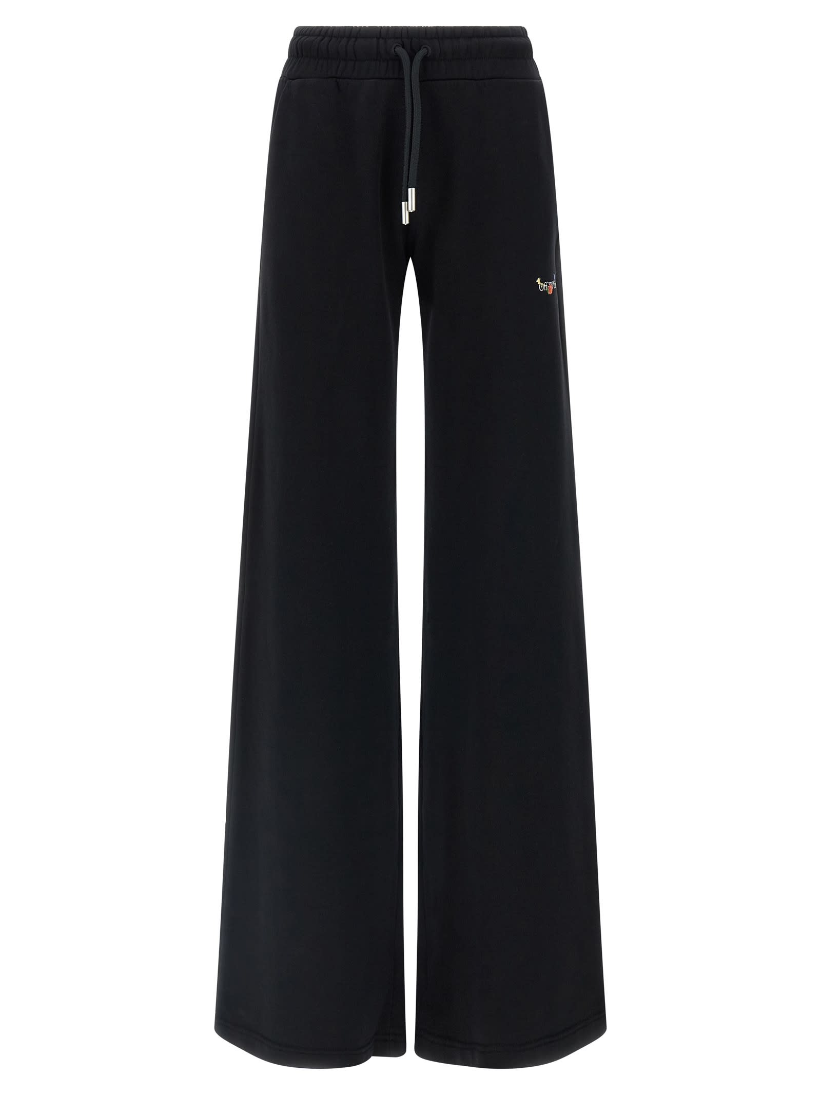 Off-white Cotton-jersey Sweatpants In Black