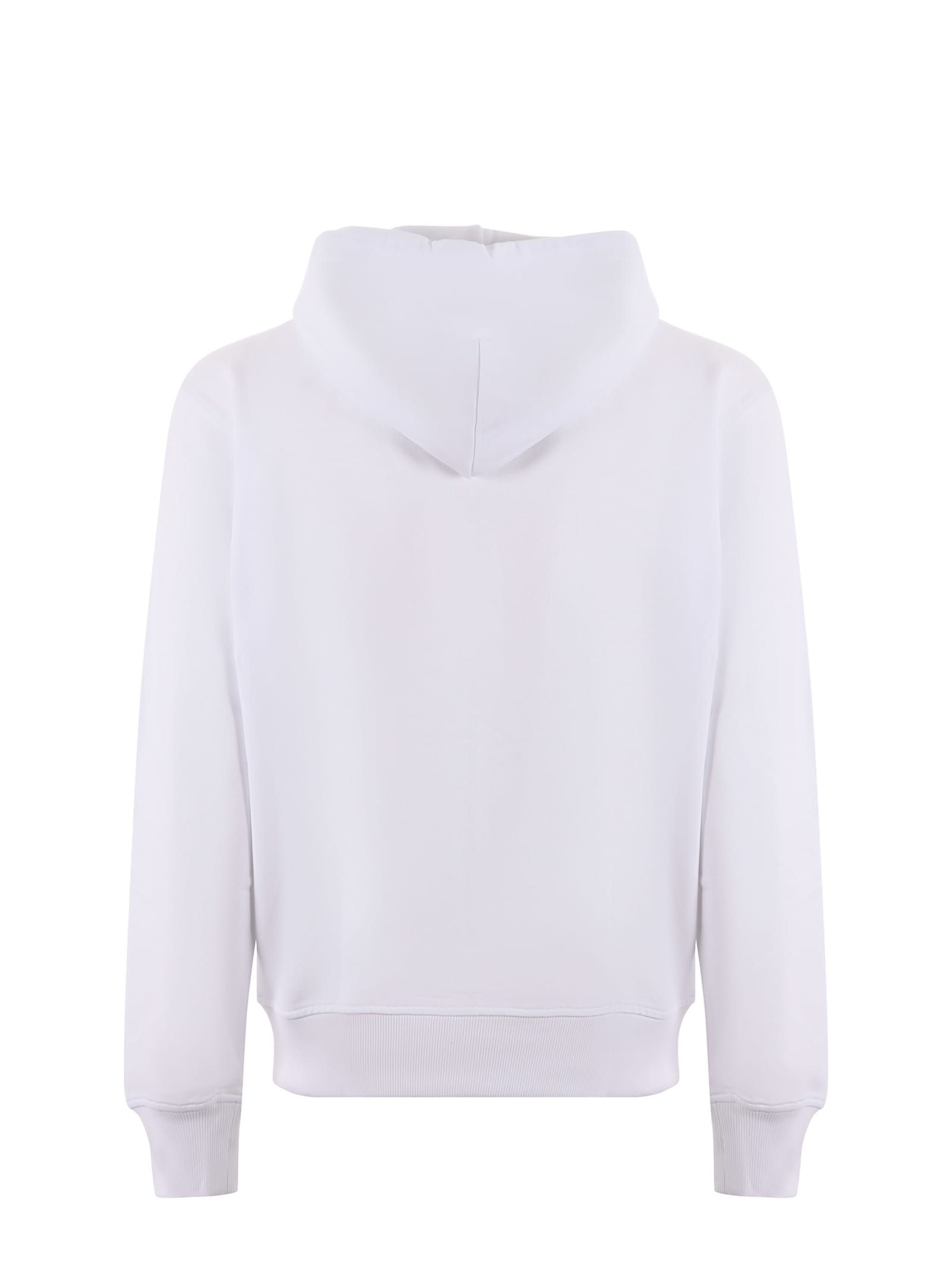 Shop Versace Jeans Couture Sweatshirt In Bianco/oro