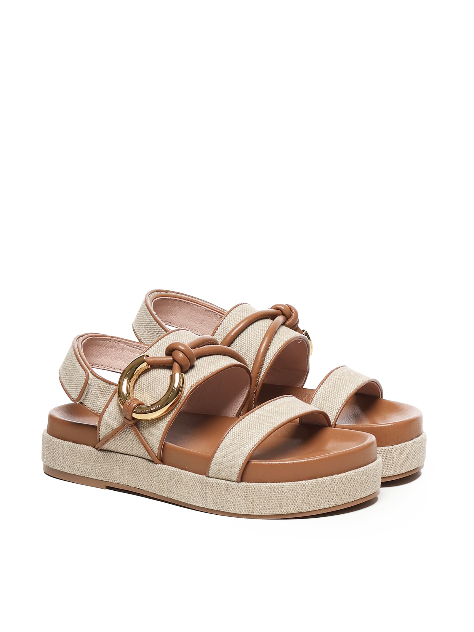 Coccinelle Carmy Canvas Platform Sandals