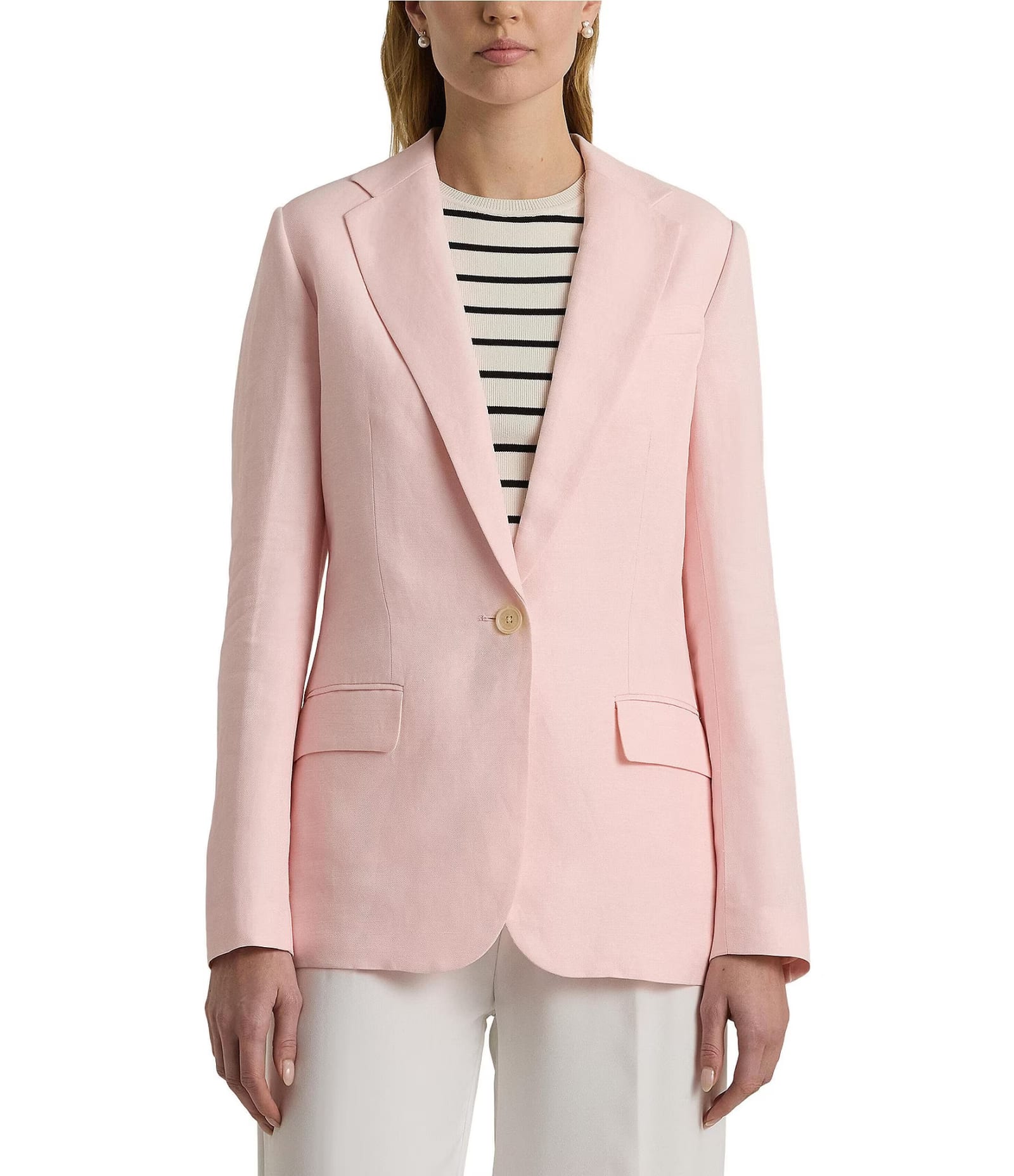 Shop Ralph Lauren Wilona Blazer In Pink Opal
