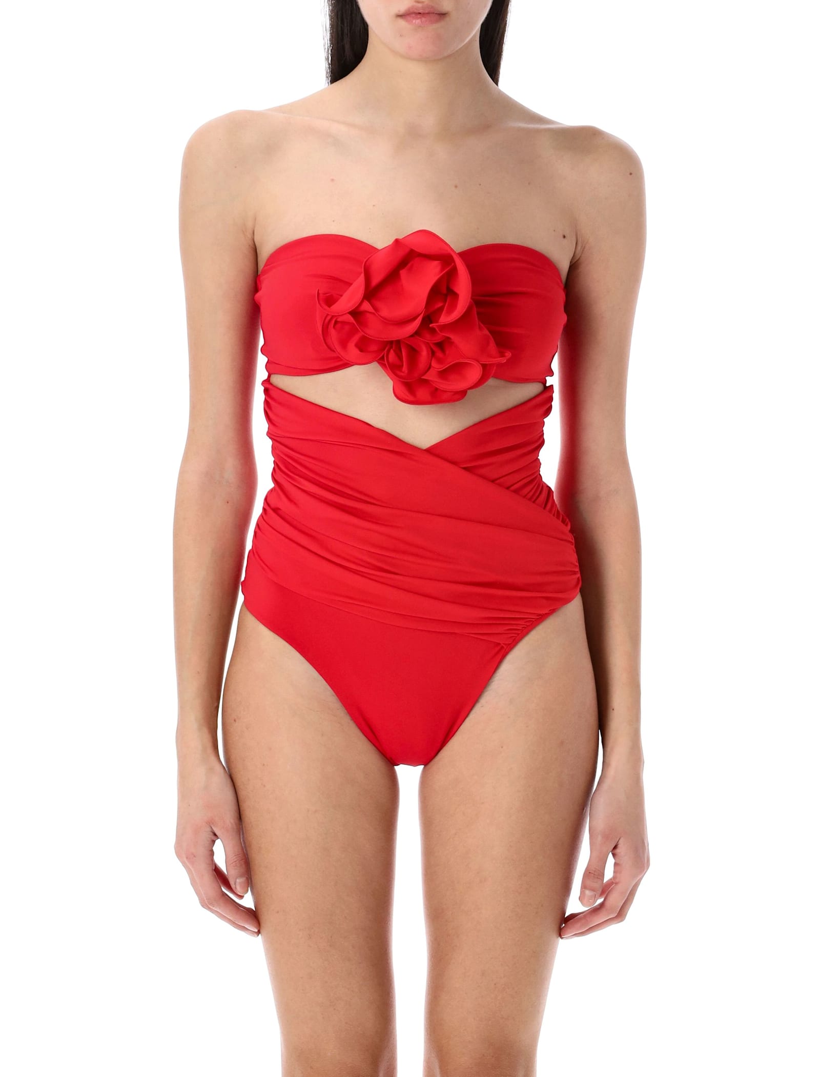 Swimsuit Bustier Rose Side