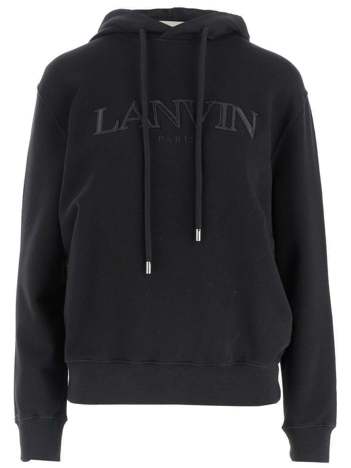 Lanvin Logo-embroidered Drawstring Hoodie