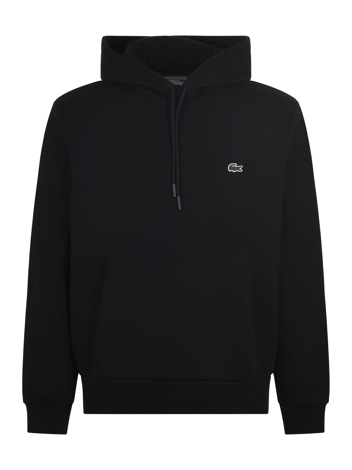 Logo Embroidered Drawstring Hoodie