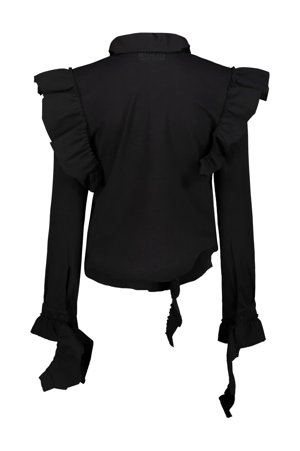 Shop Vetements Deconstructured Jersey Blouse In Black