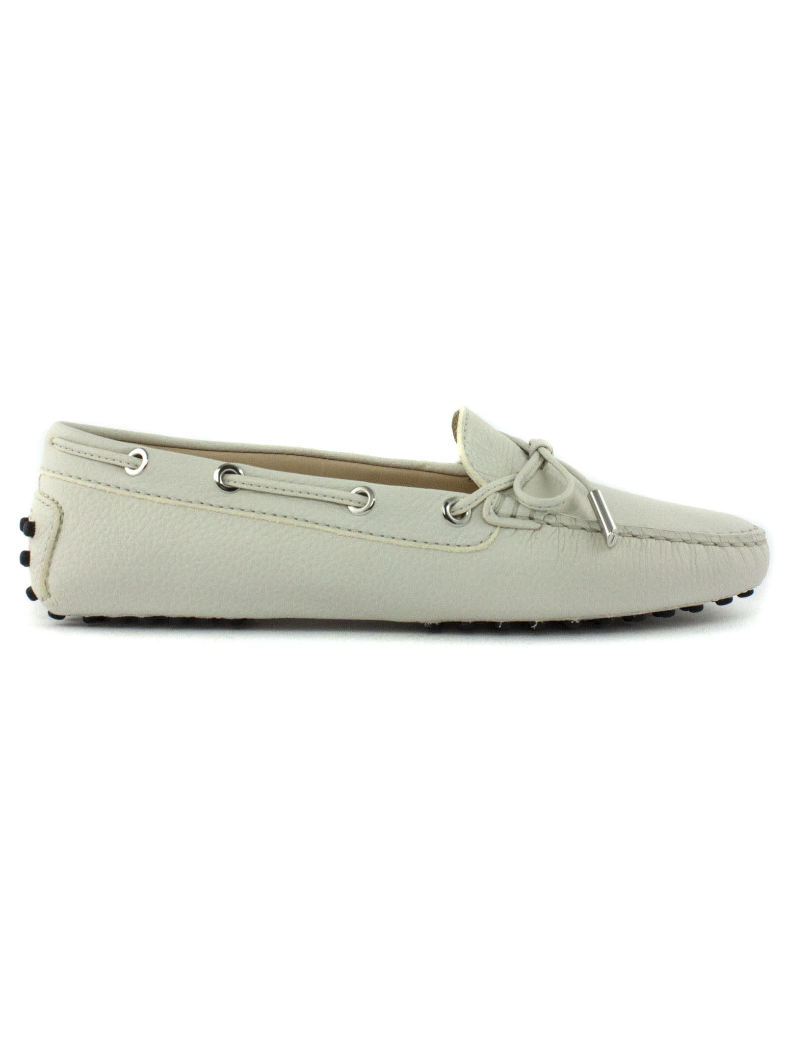 Tods White Gommino Driving Shoes