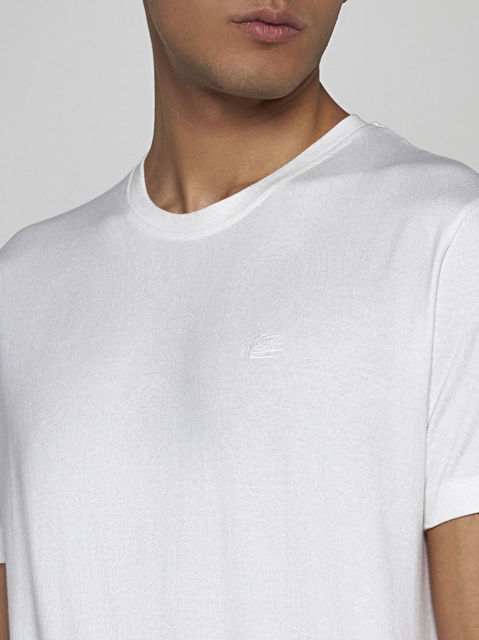 Shop Etro Round Neck T-shirt In White