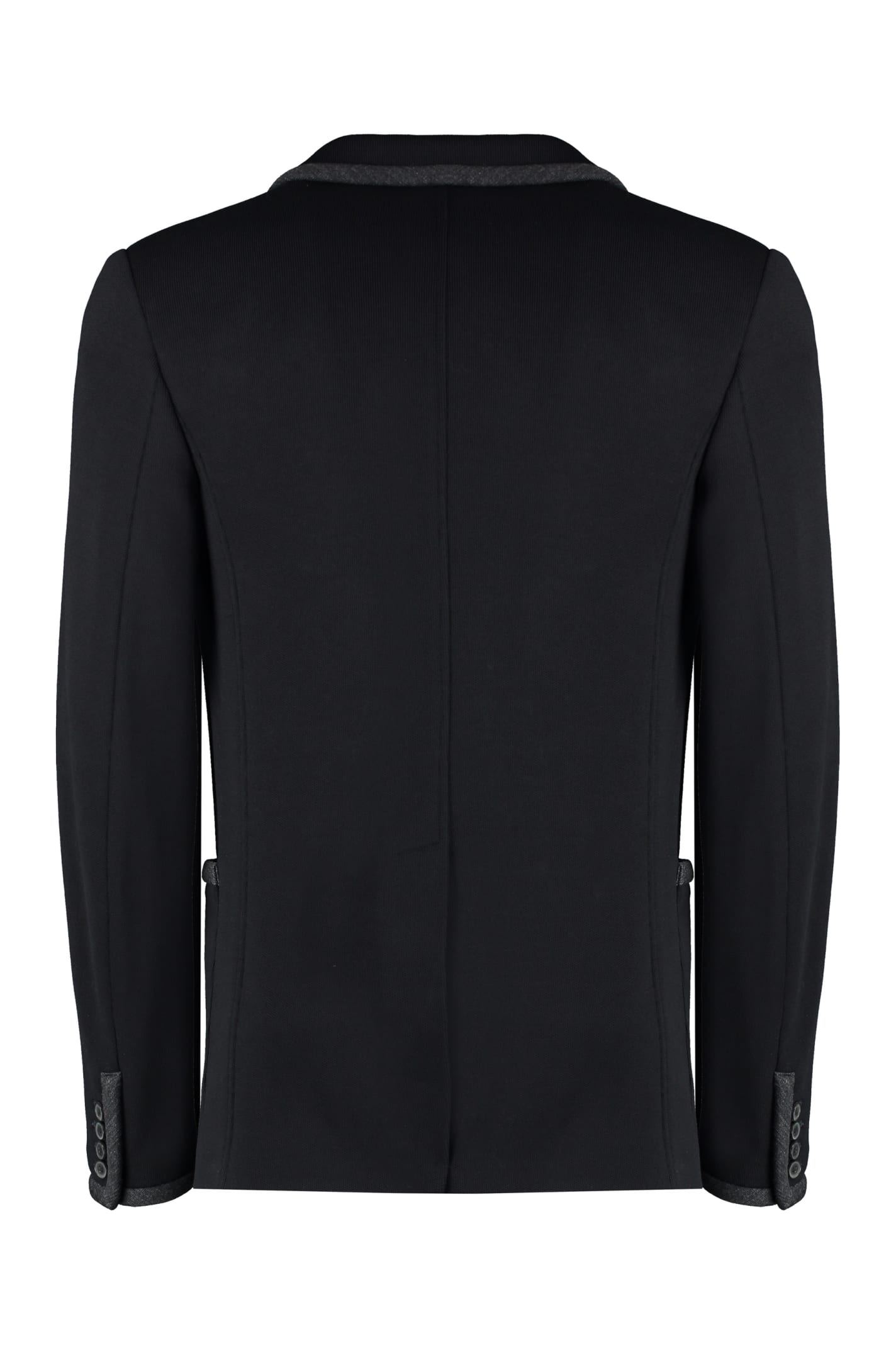 Valentino Single-breasted Two-button Jacket In Black