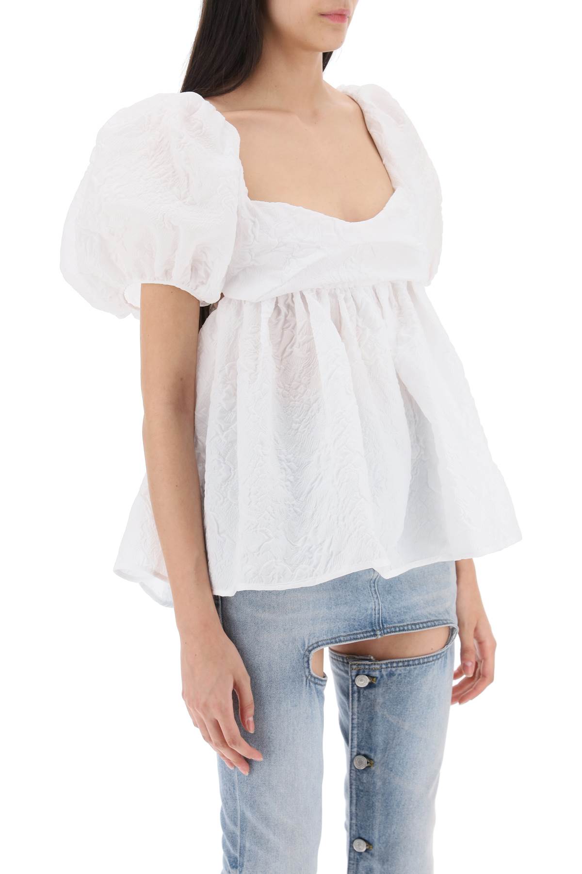 Shop Cecilie Bahnsen Sari Top In White (white)