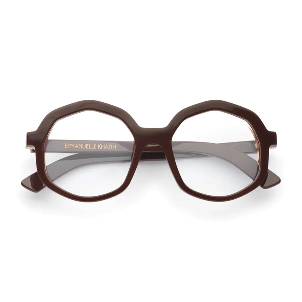 Emmanuelle Khanh Corso 966 Laque Chocolat/marrone Glasses In Brown