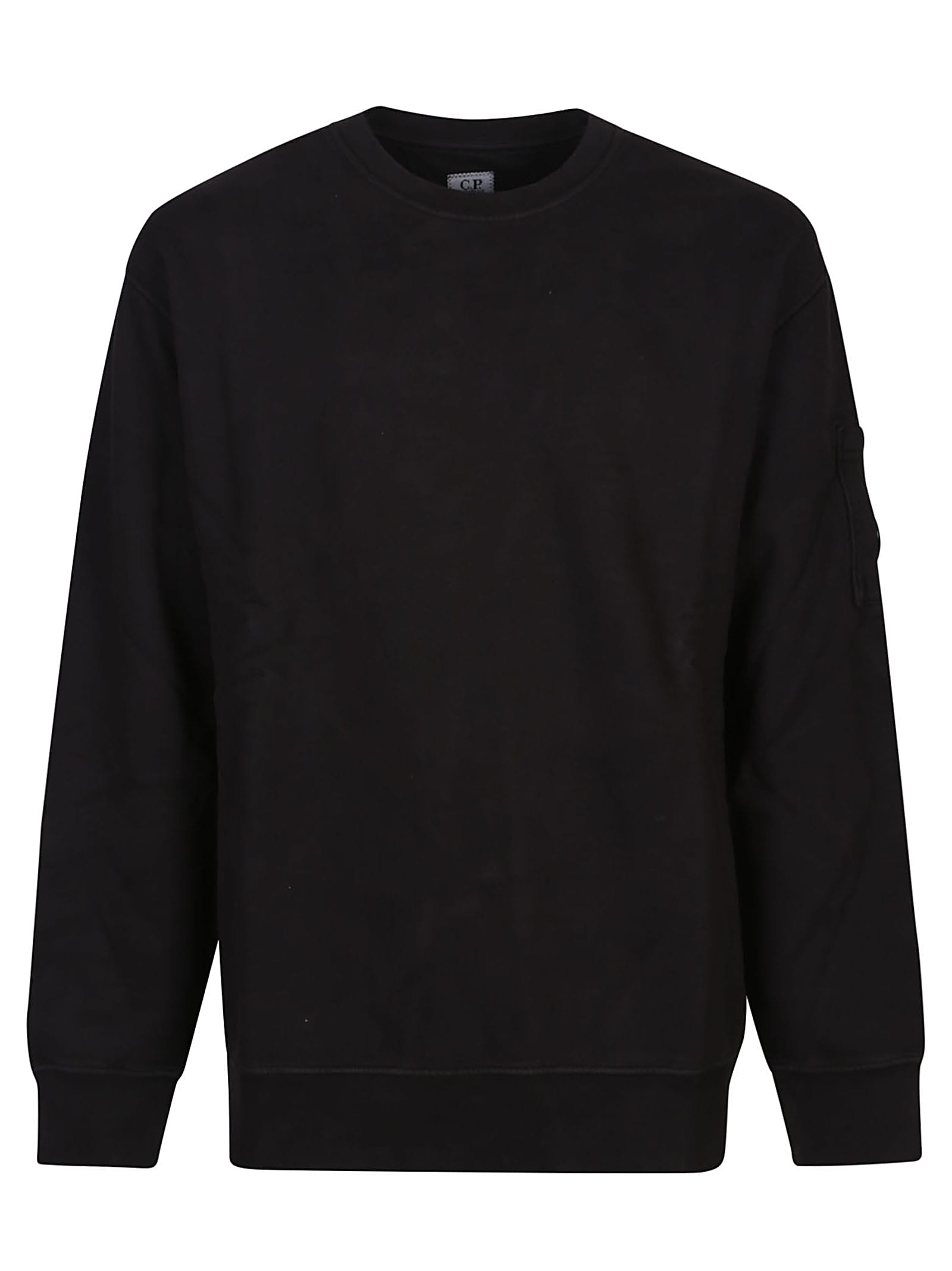 Shop C.p. Company Diagonal Lens Sweatshirt In Black