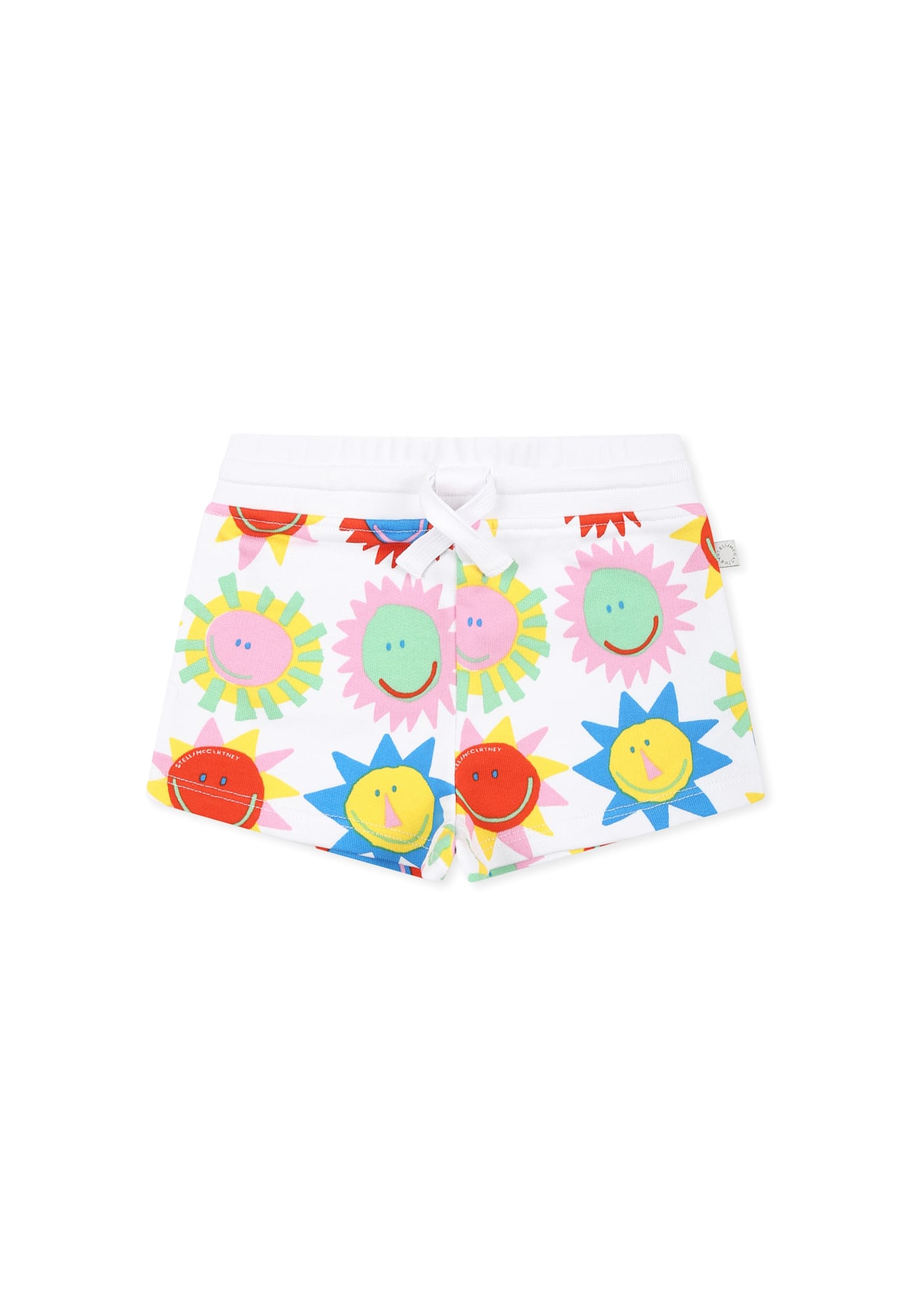 Stella Mccartney White Dress For Baby Girl Sun Print In White