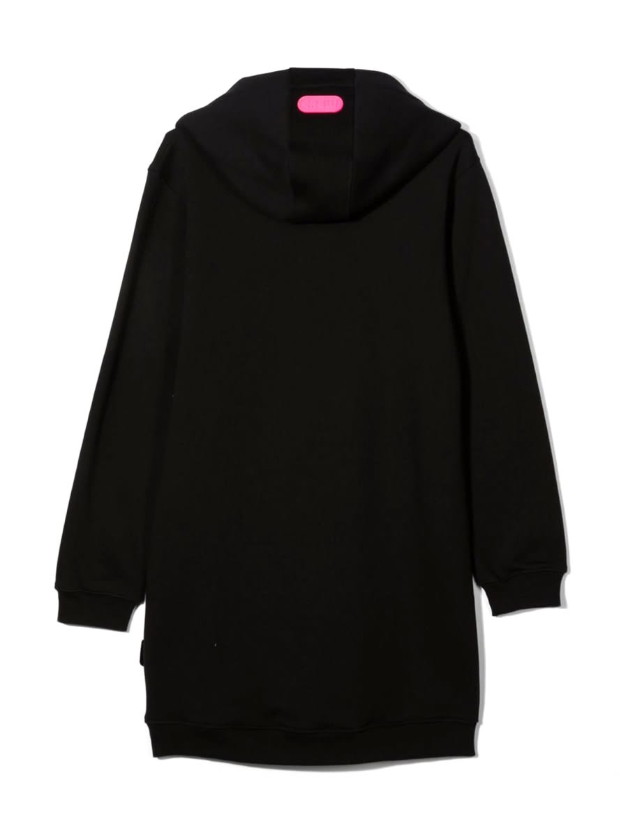Gcds Oversize Hoodie Girl In Black