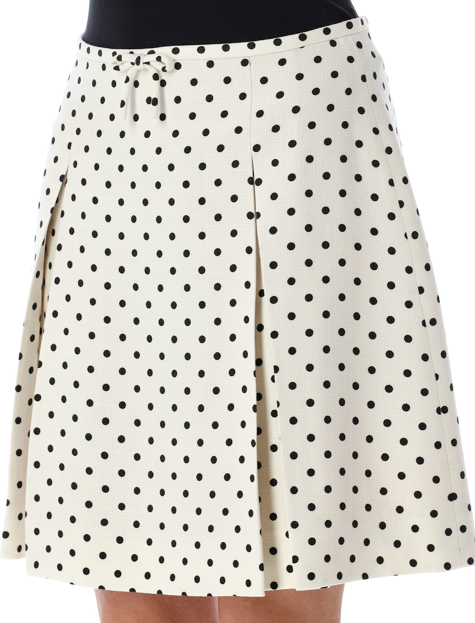 Valentino Mini Skirt In Betulla + Nero