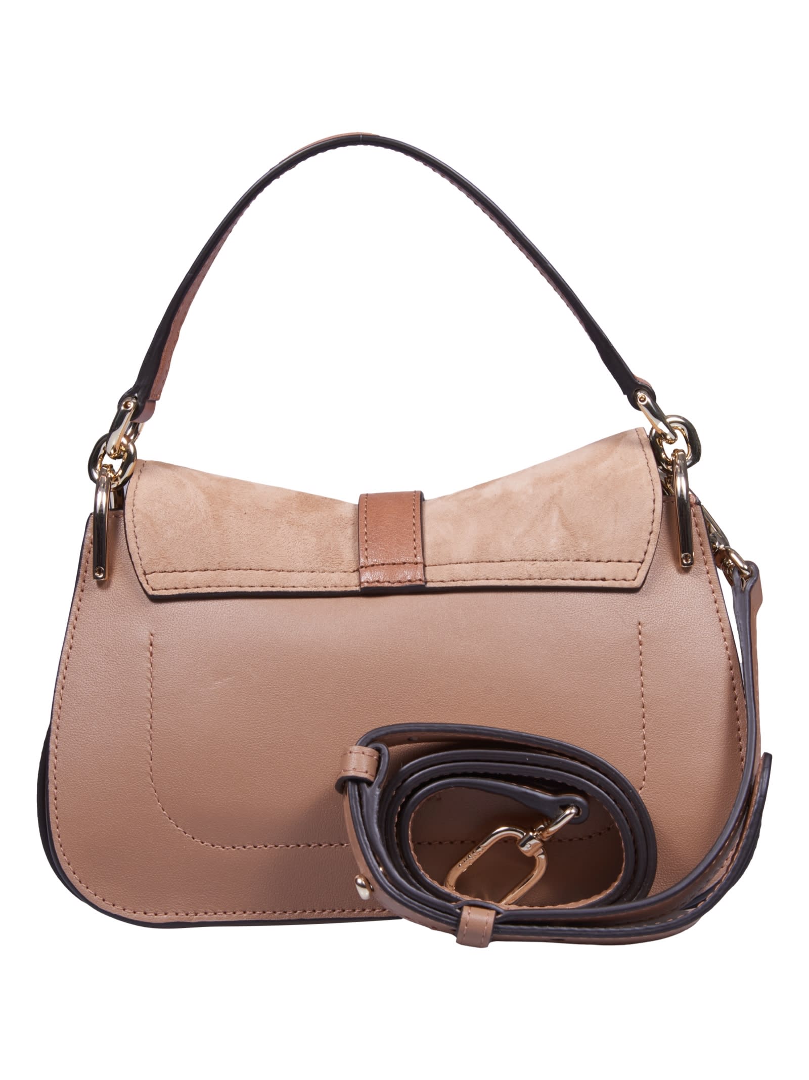 Shop Furla Flow Bag In Camel