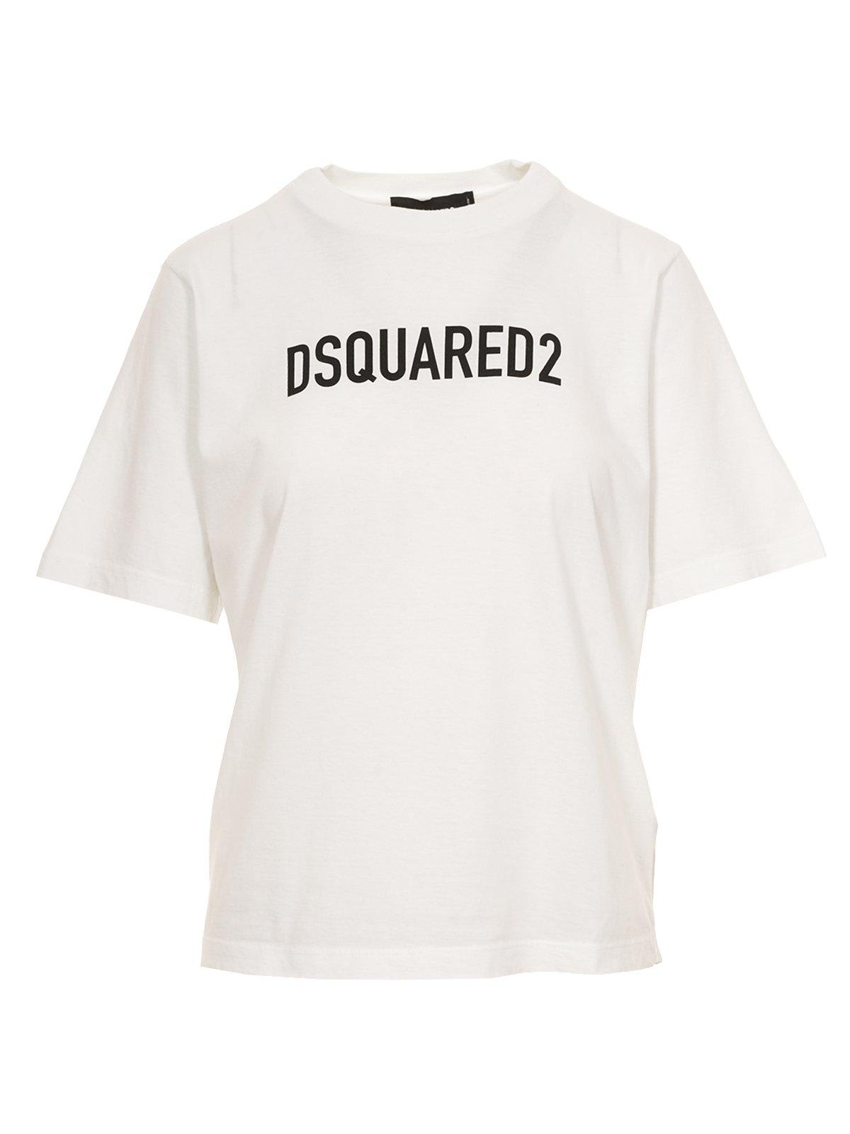 Shop Dsquared2 Logo Printed Crewneck T-shirt