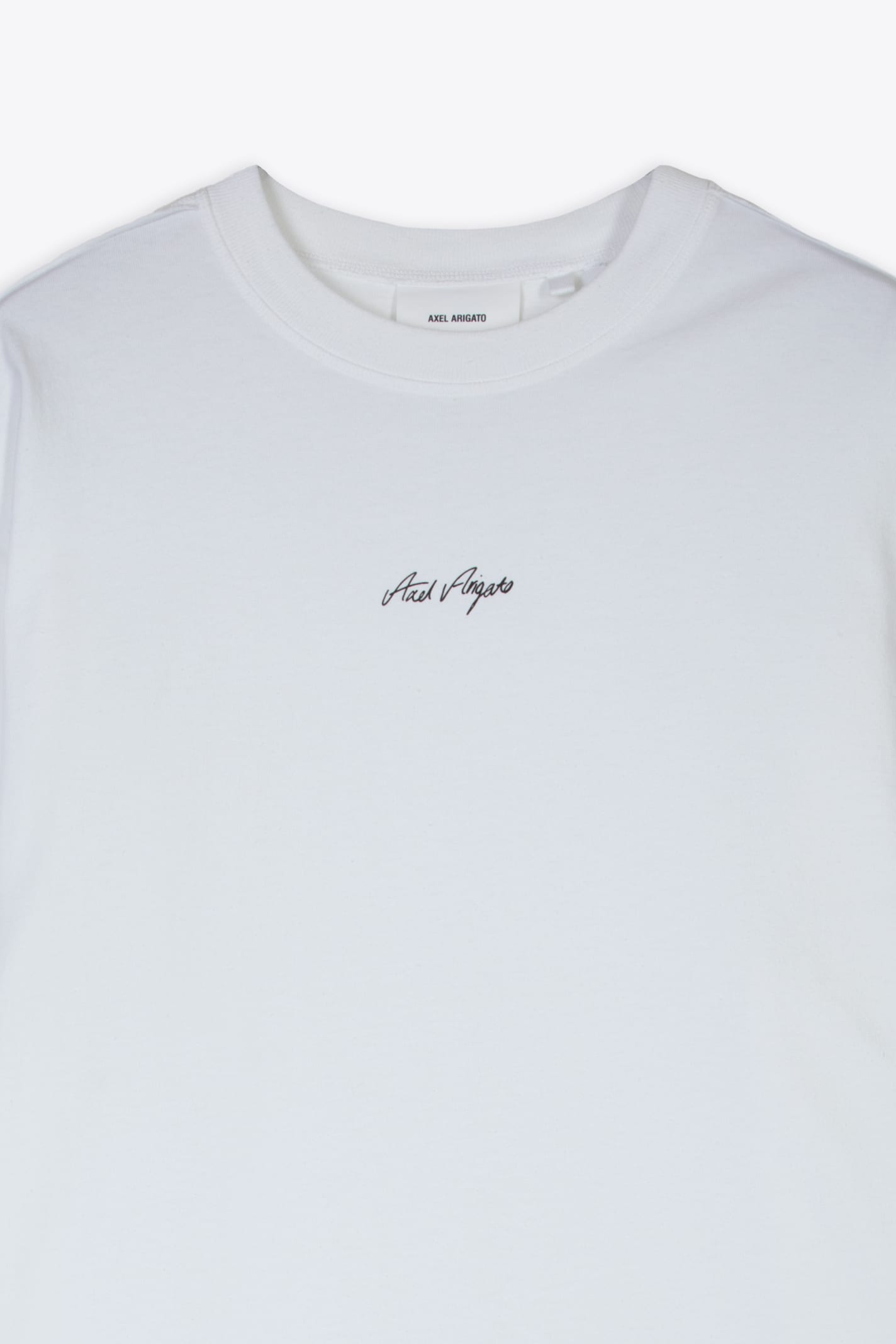 Shop Axel Arigato Sketch T-shirt White Cotton T-shirt With Italic Logo Print - Essential T-shirt In Bianco