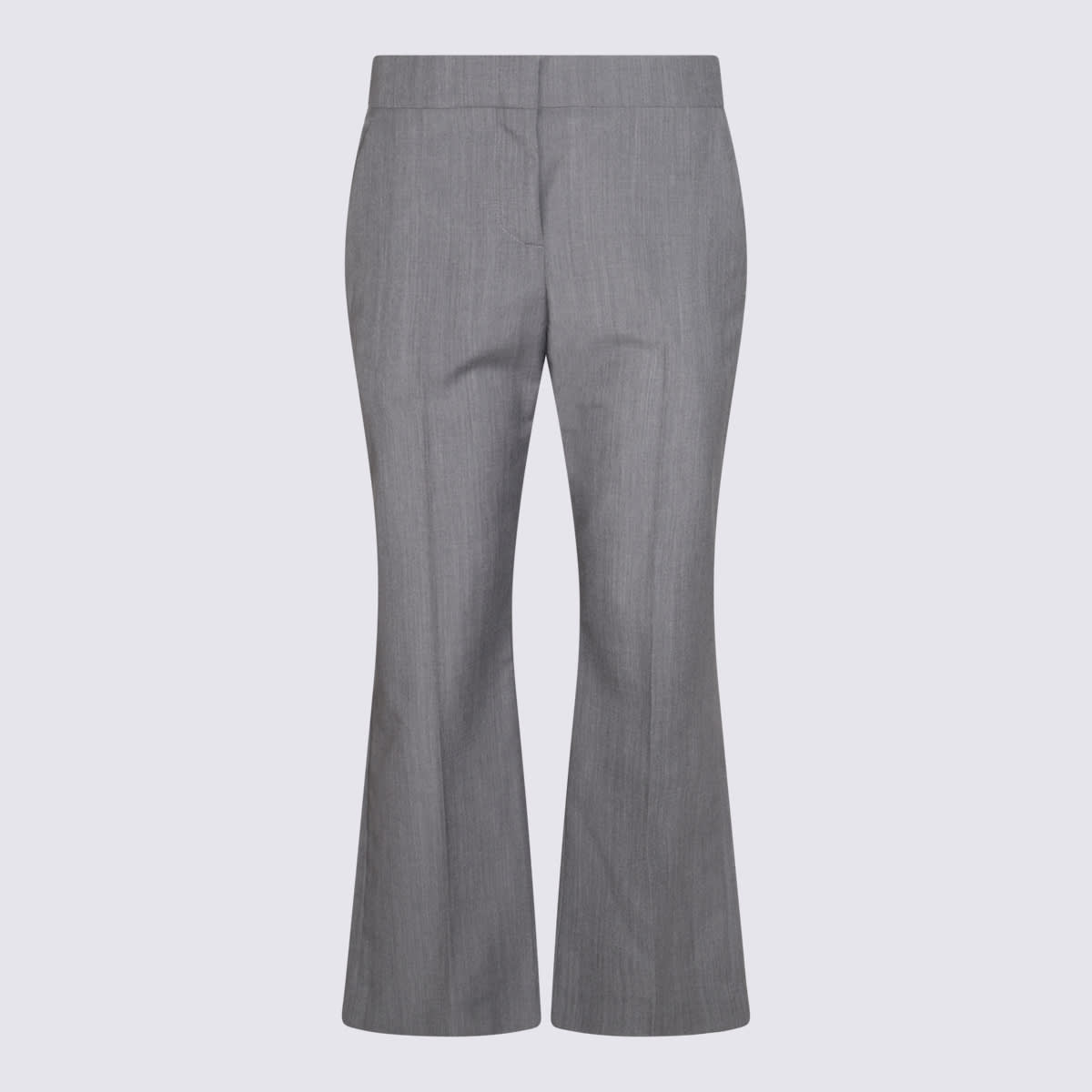 Shop Alexander Mcqueen Grey Wool Pants