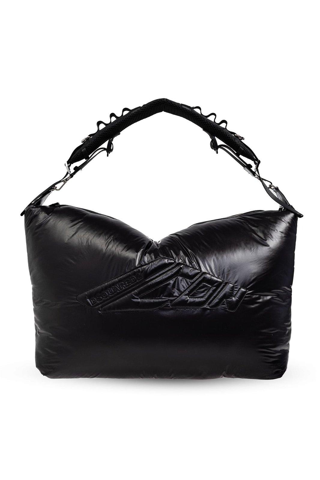 Shop Dsquared2 Logo Patch Padded Shoulder Bag In Black