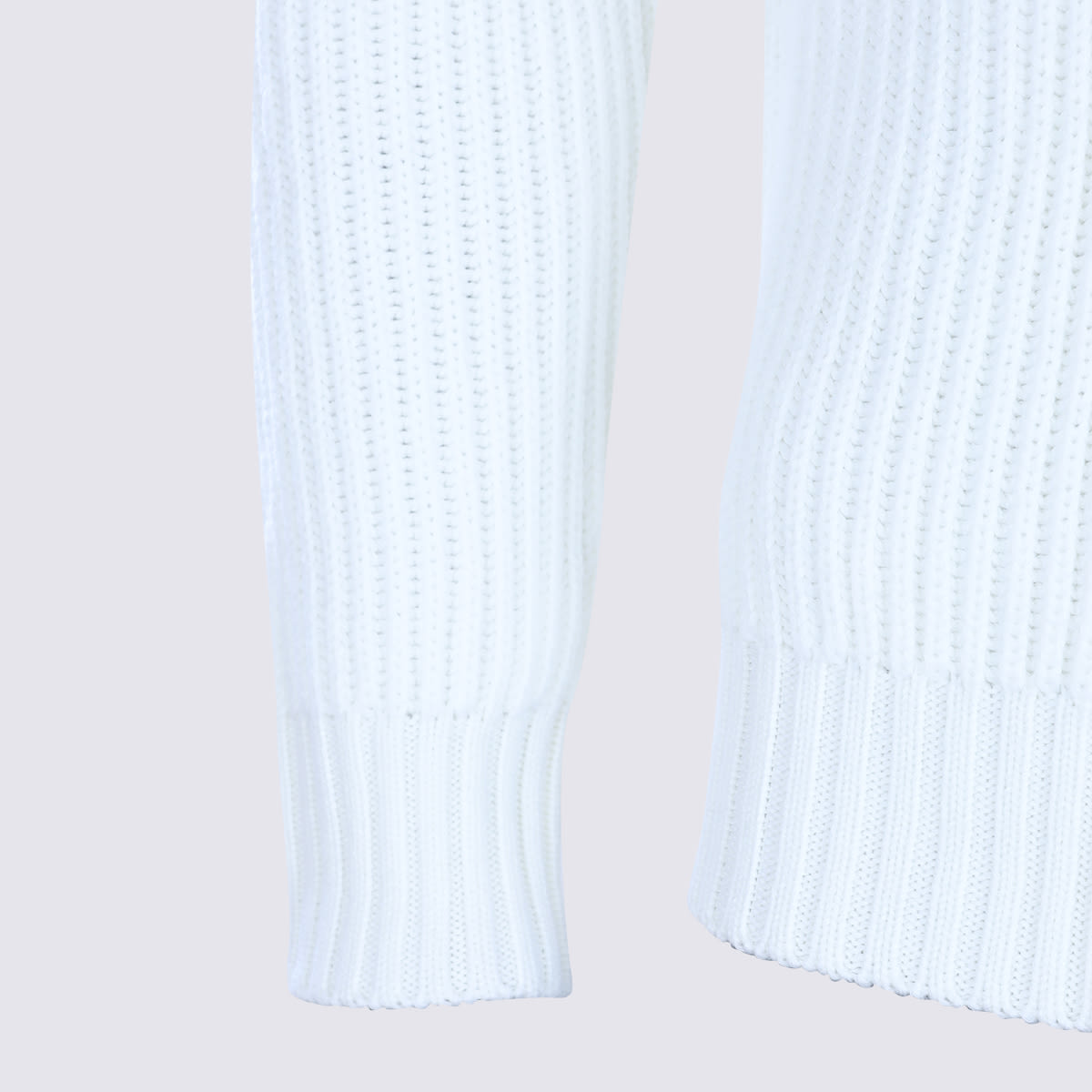 Eleventy Ribbed Texture Shawl Collar Long Sleeves In White