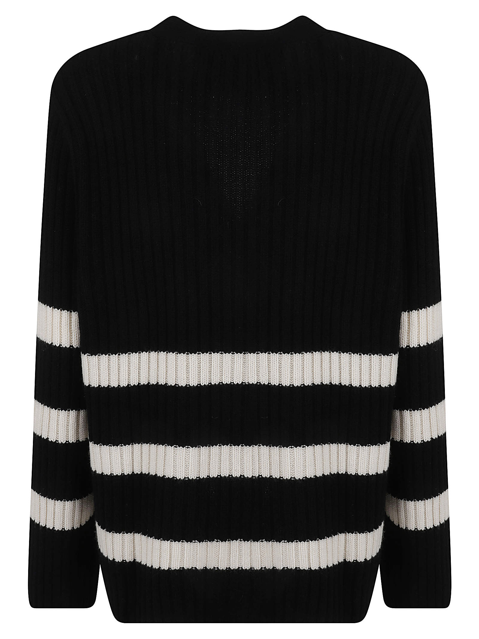 Shop Allude Ribbed Stripe Cardigan