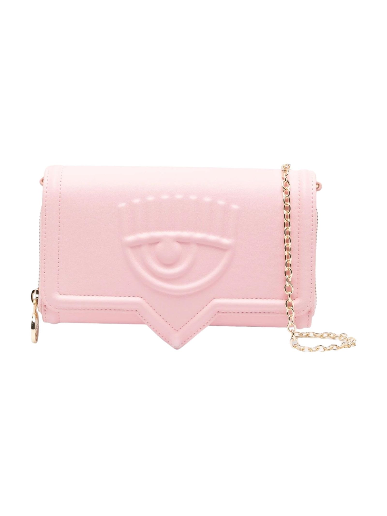 Chiara Ferragni Pink Wallet In Gold