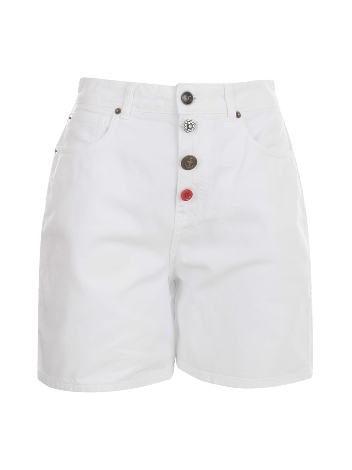 SEMICOUTURE AMBRE SHORTS,Y1SY03 A01 0 WHITE