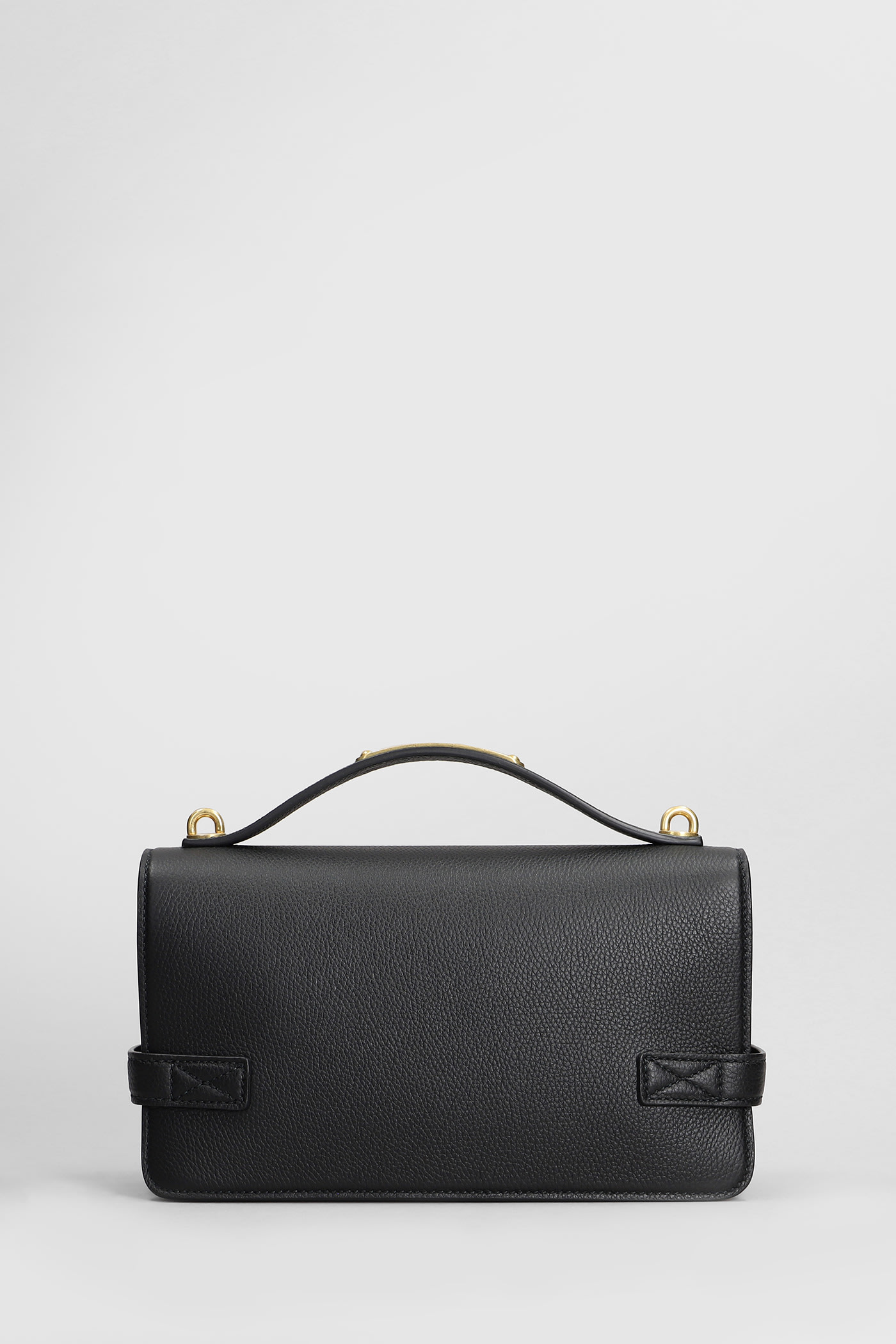 Shop Balmain B Buzz 24 Shoulder Bag In Black Leather