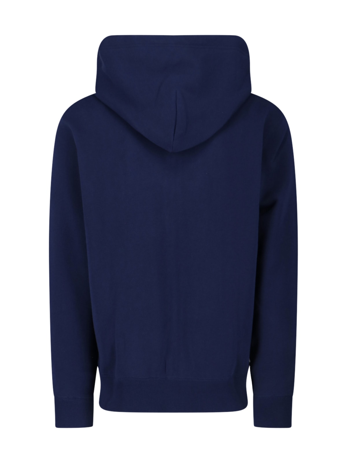 Polo Ralph Lauren Navy Blue Zip-up Hoodie With Iconic Logo Detail In Blue