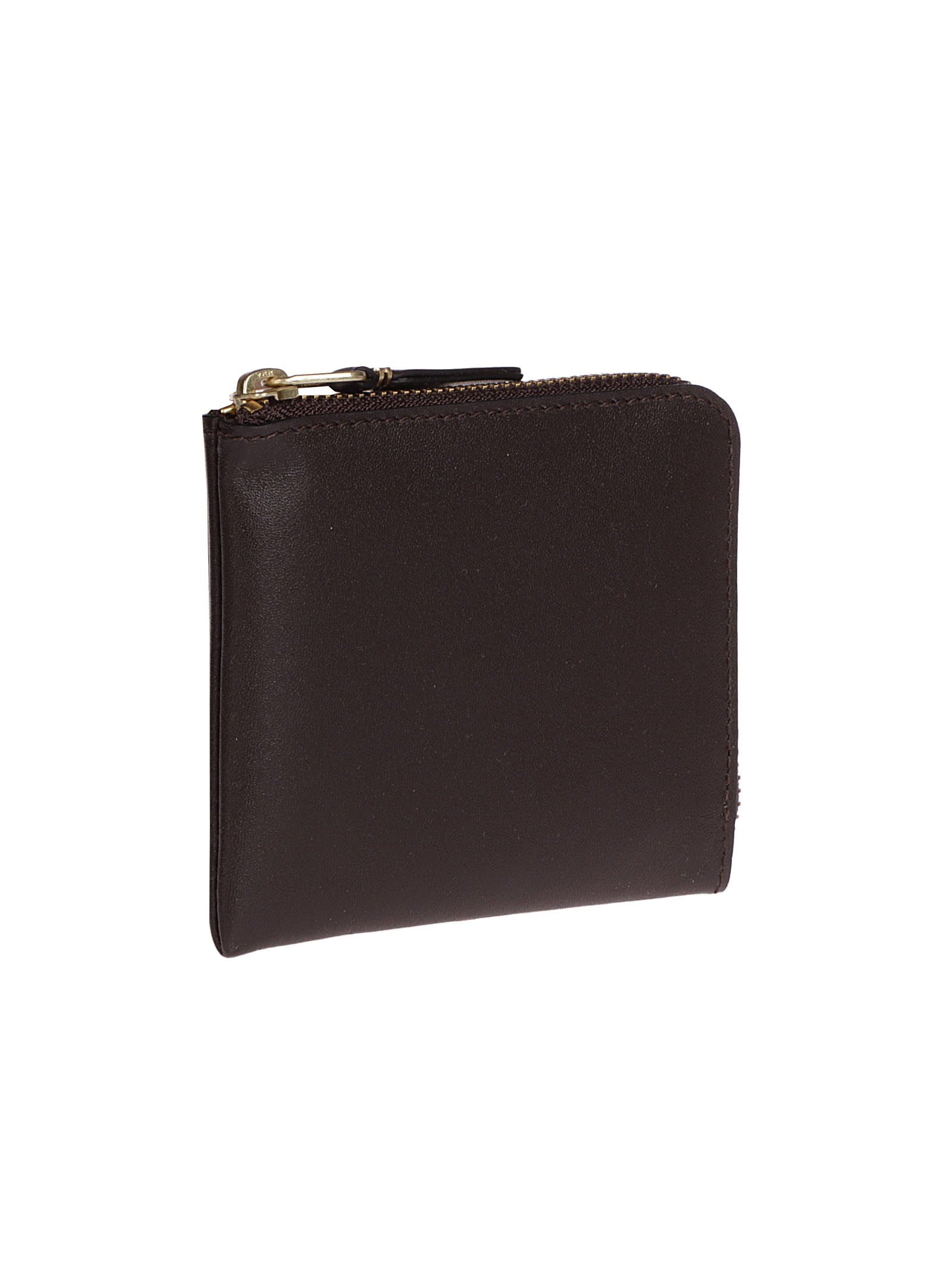 Comme Des Garçons Zip-around Square Wallet In Brown
