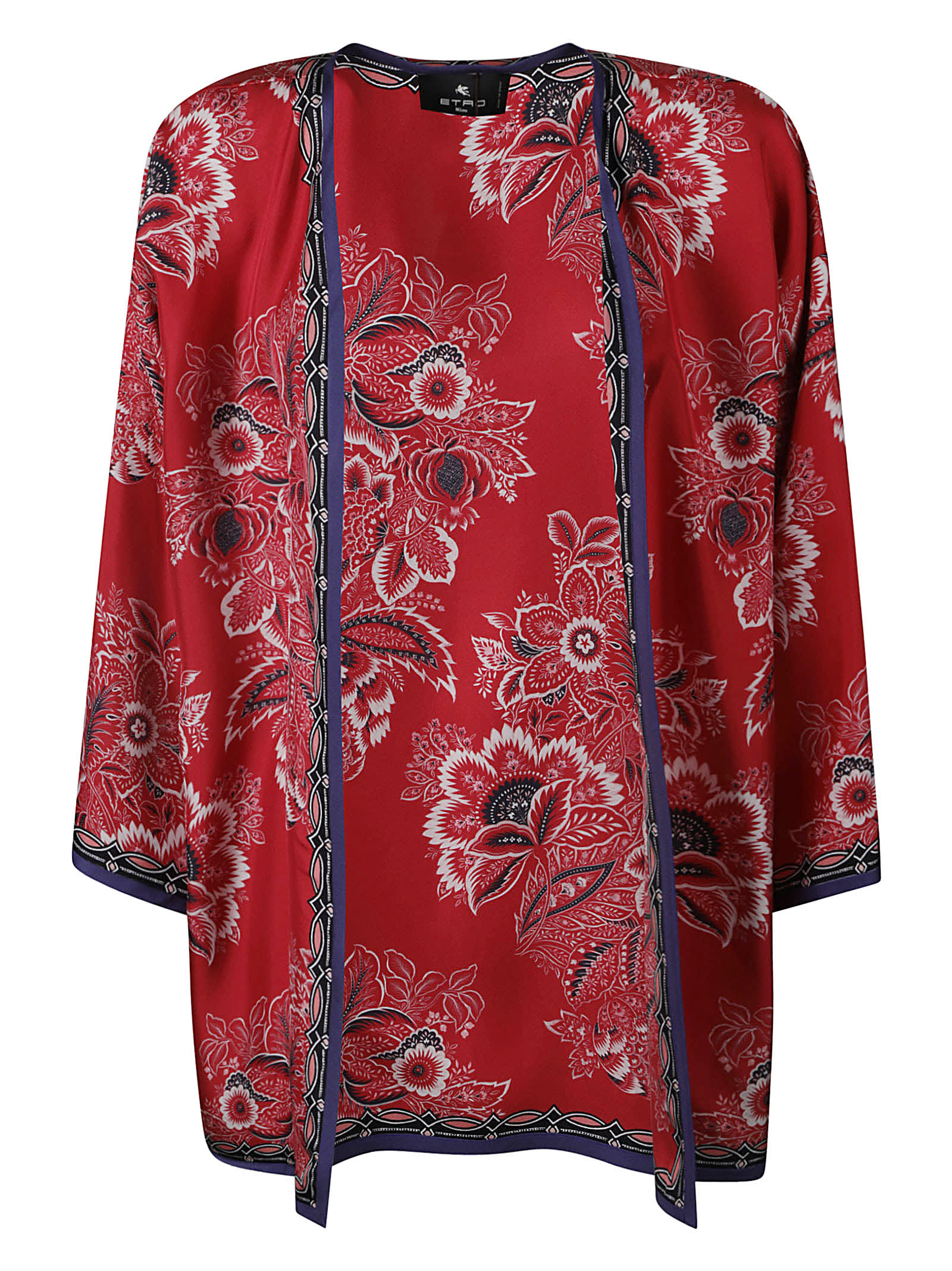 Floral Printed Satin Jacket
