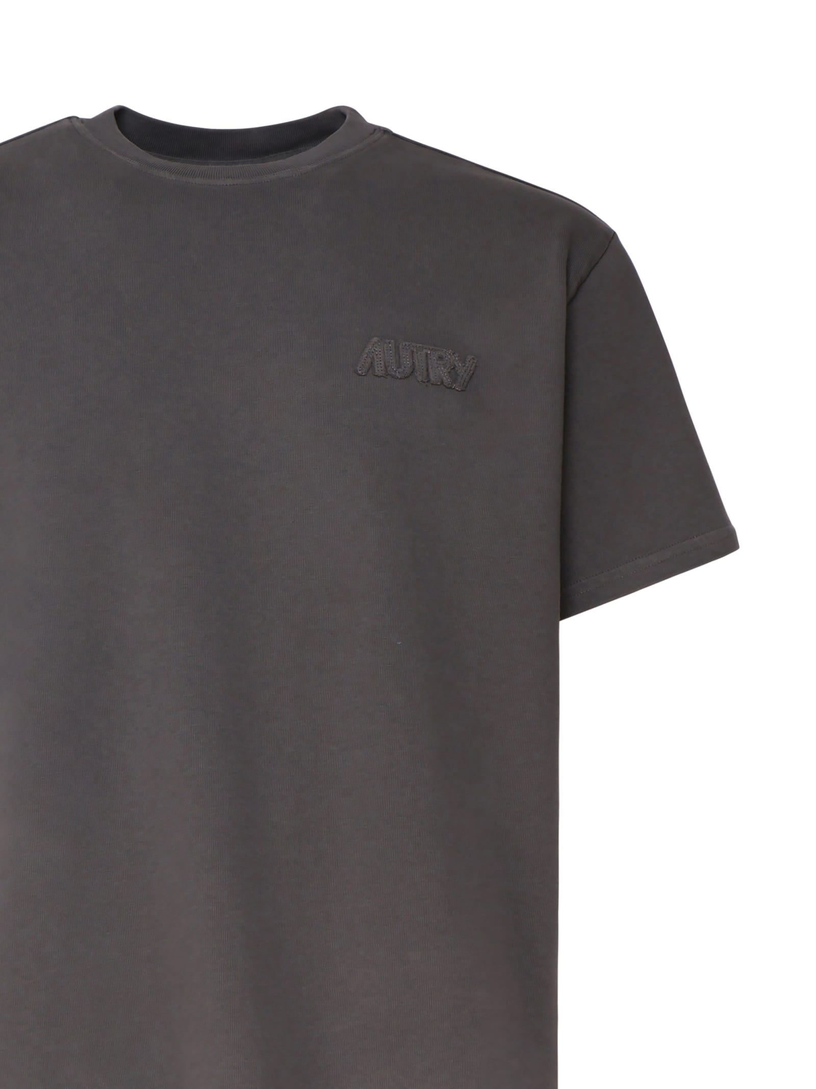 Shop Autry T-shirt In Heavy Cotton In Ol Heavy Co Stone