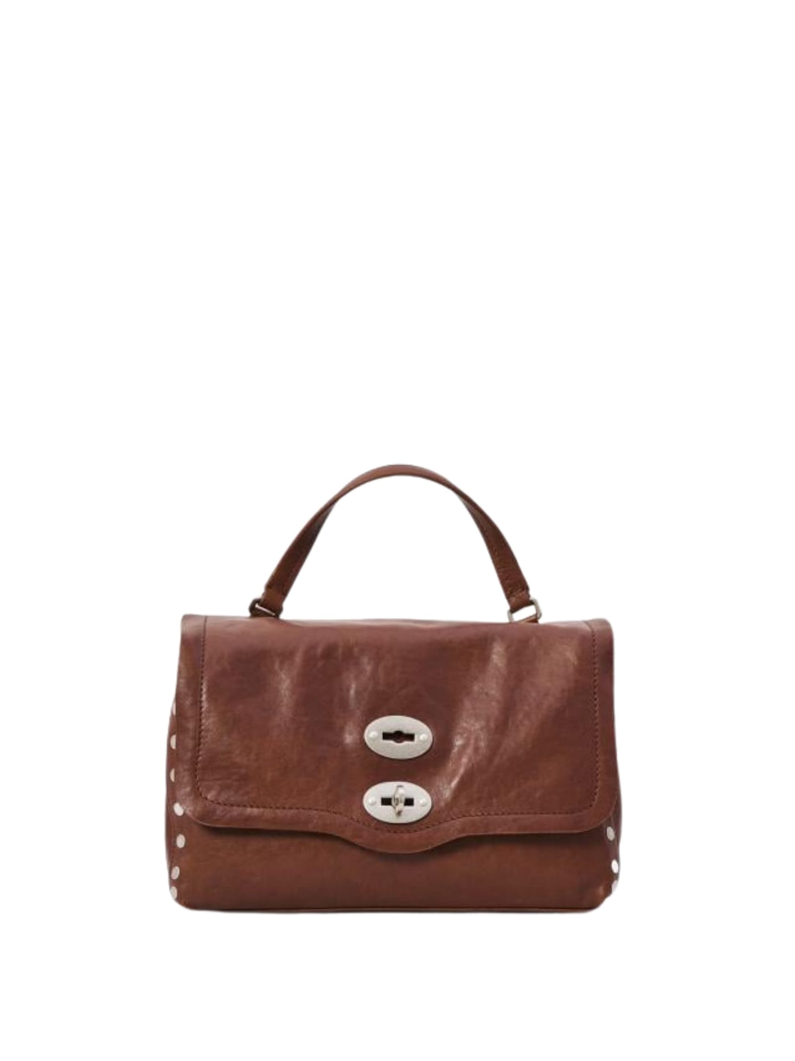 Zanellato Postina Tabacco Small Leather Handbag In Brown