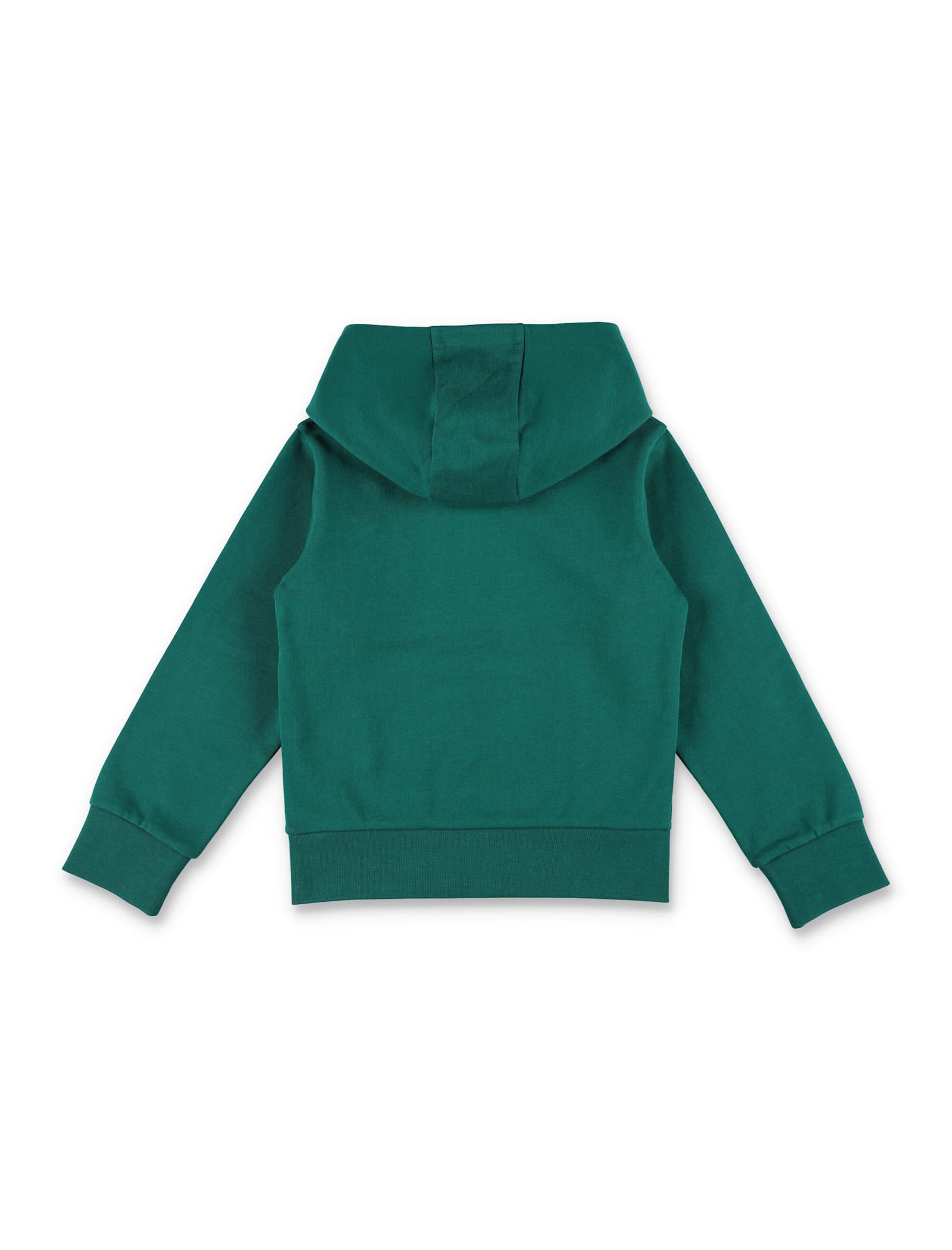 Moncler Kid - Logo Cotton Hoodie In Green