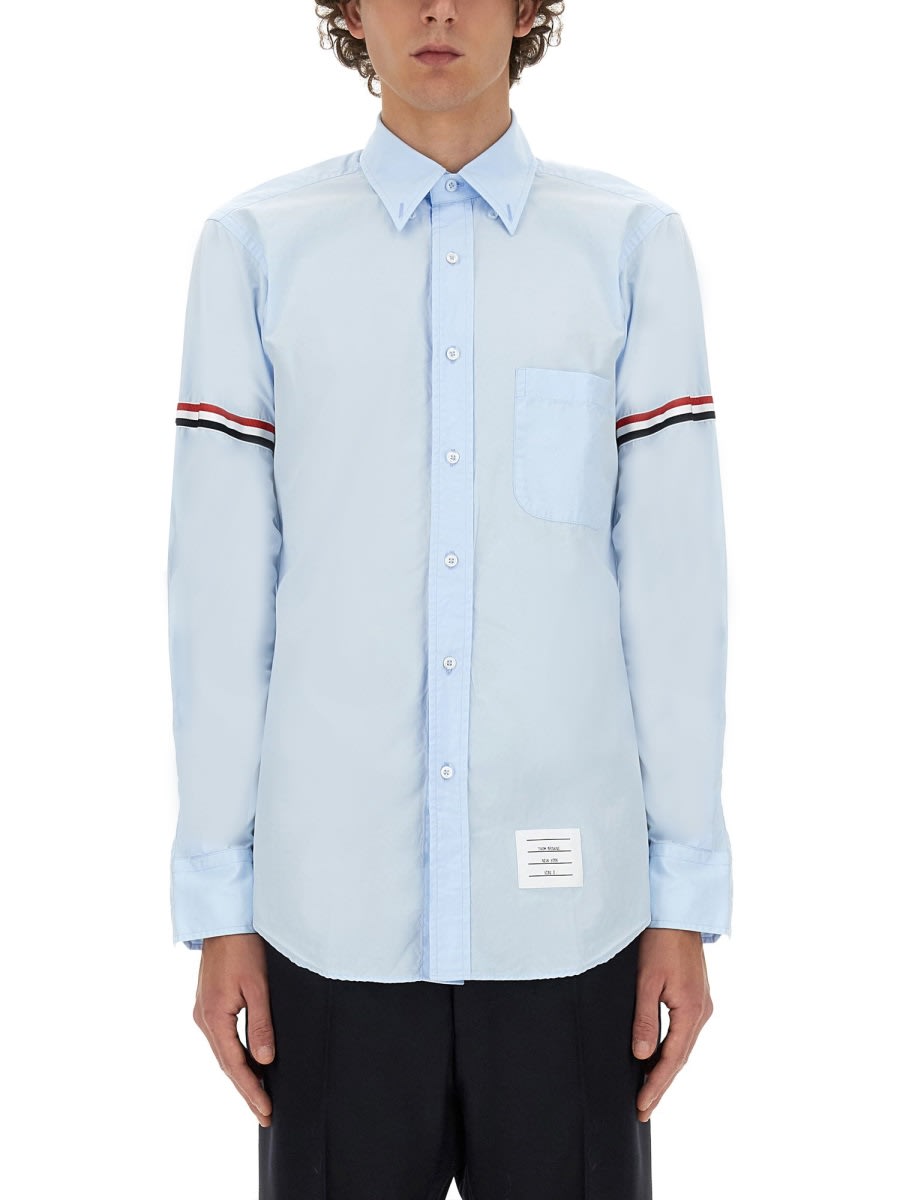 Shop Thom Browne Classic Shirt In Blue