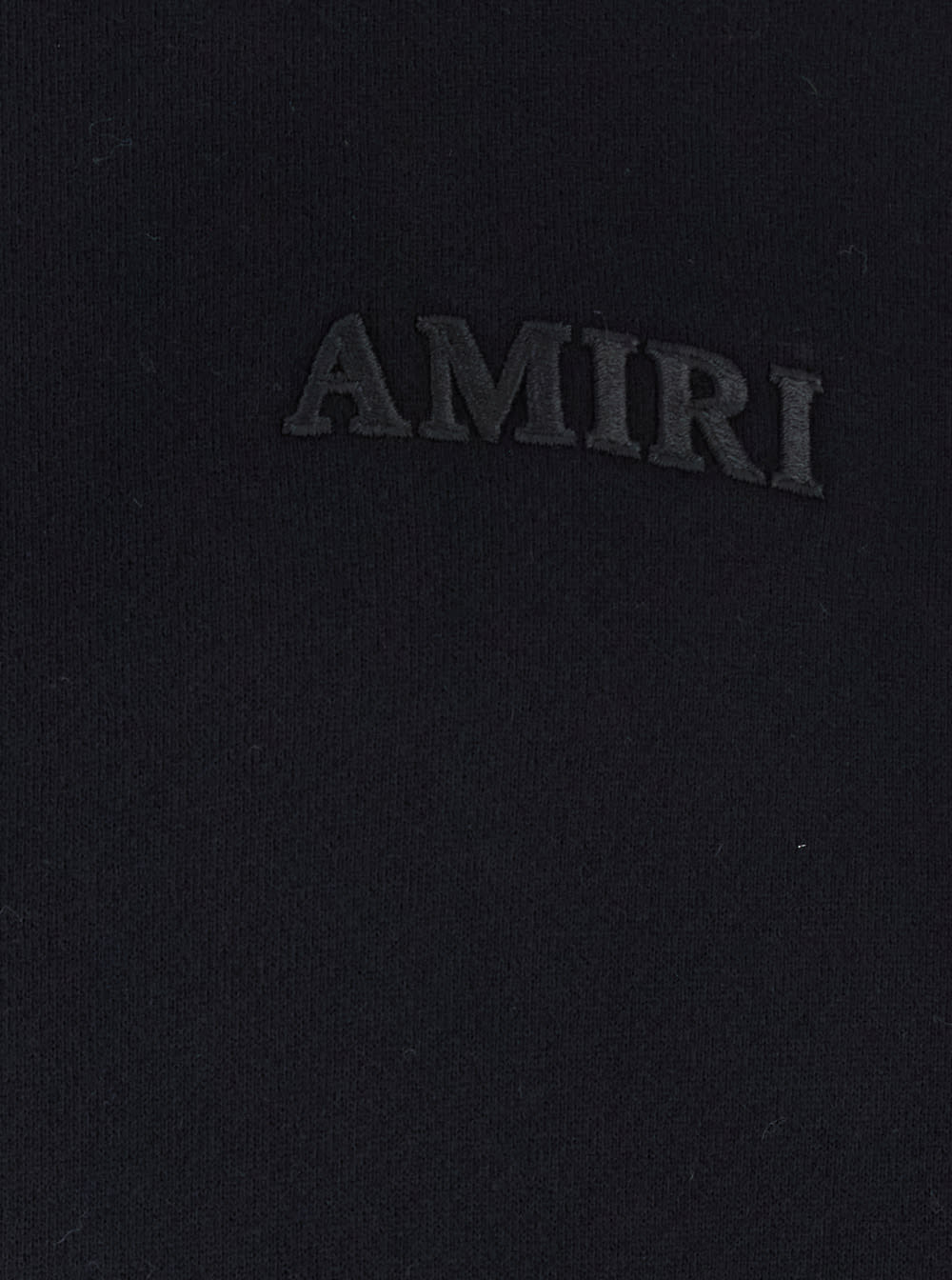 Amiri Black Hoodie With Fixed Hood And Logo Lettering On Front And Rear In Black