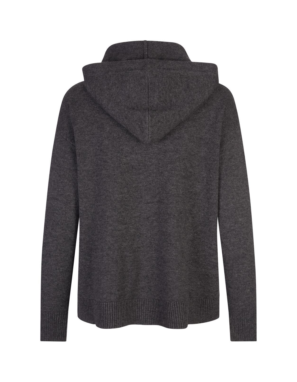 Shop 's Max Mara Medium Grey Gorizia Knitted Hoodie In Grigio