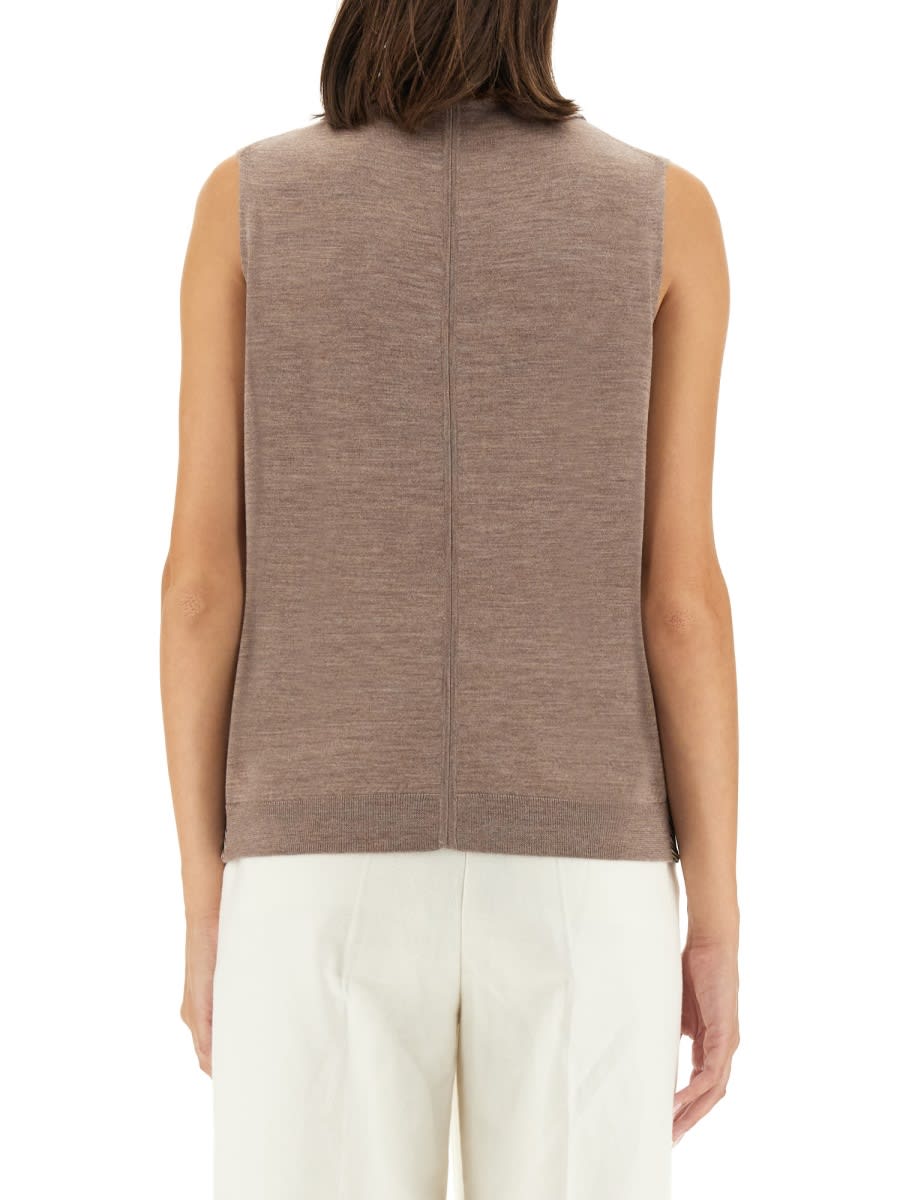 Shop Paul Smith High Neck Top In Beige