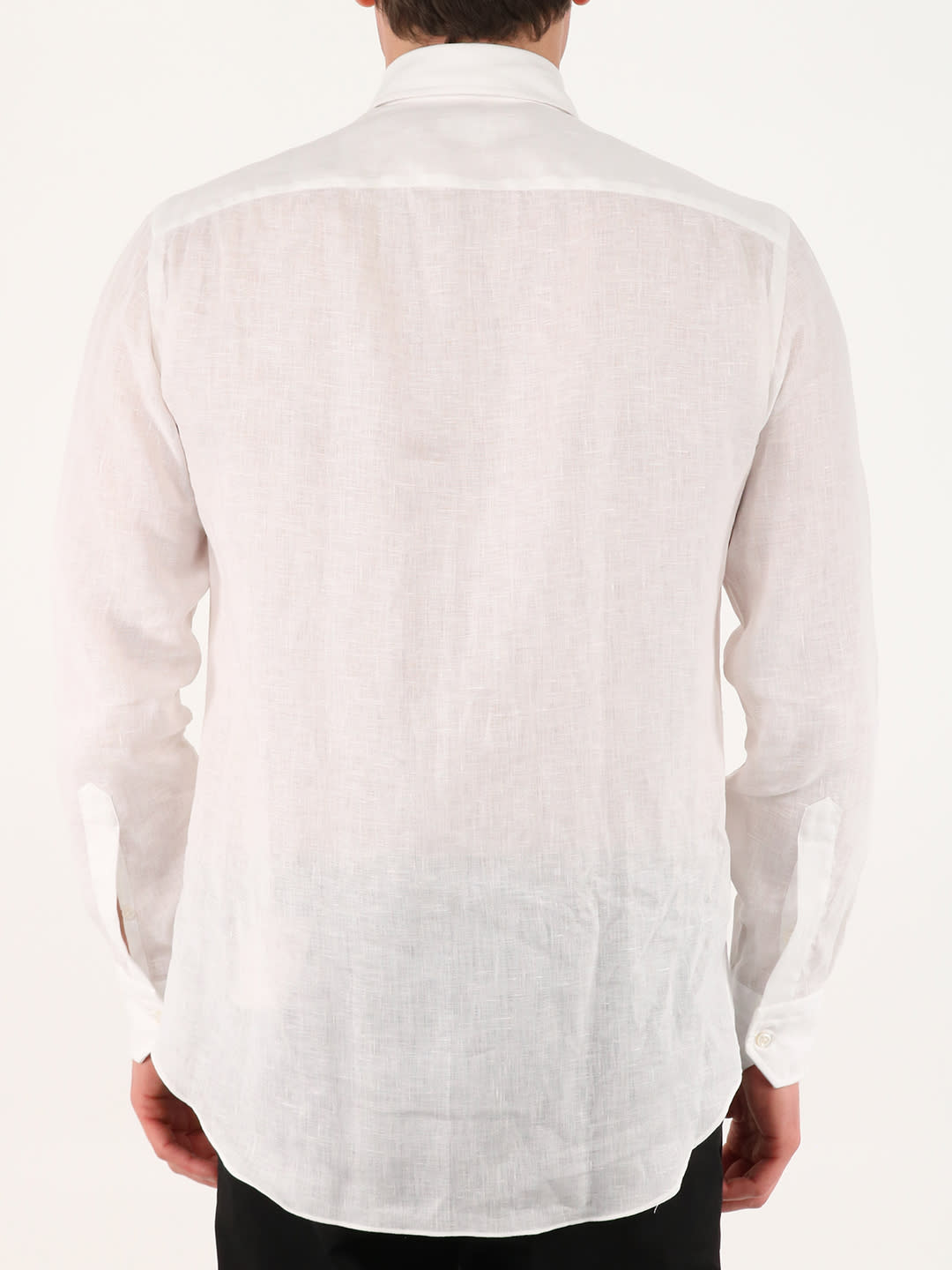 Shop Salvatore Piccolo White Linen Shirt