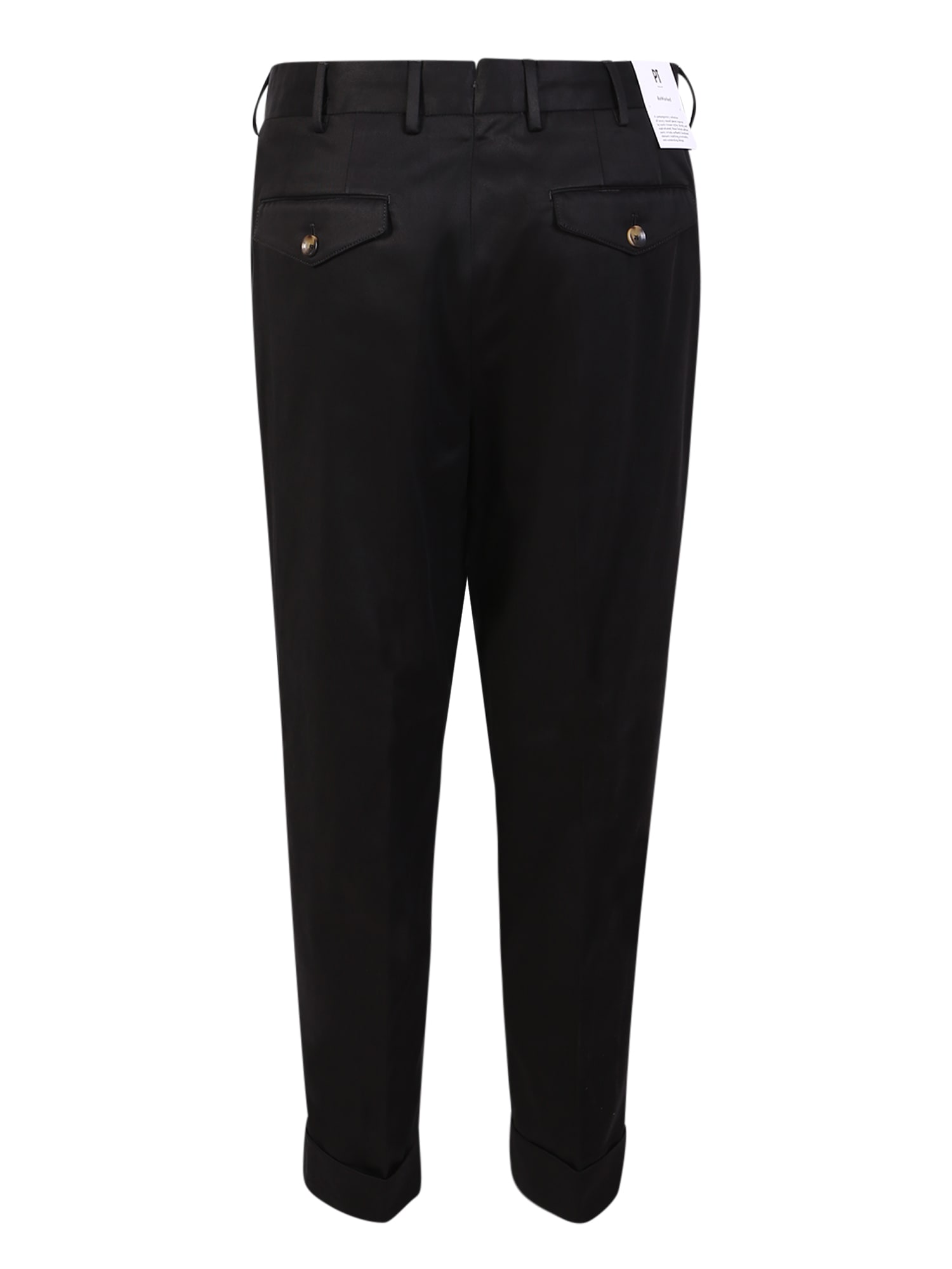 Shop Pt01 Pt Torino Wide-leg Black Trousers