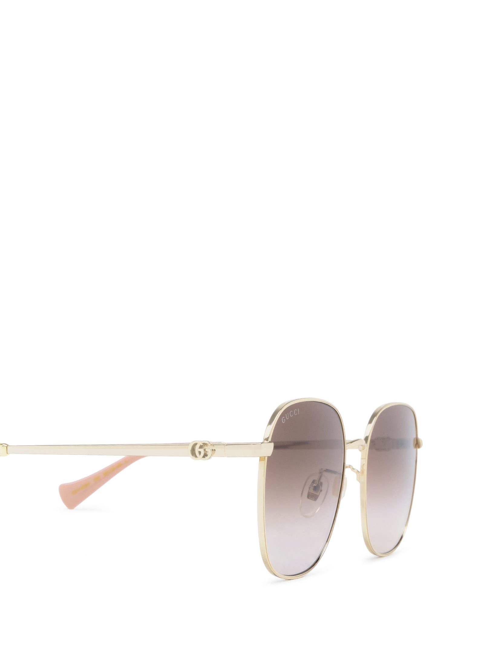 Shop Gucci Gg1142sa Gold Sunglasses