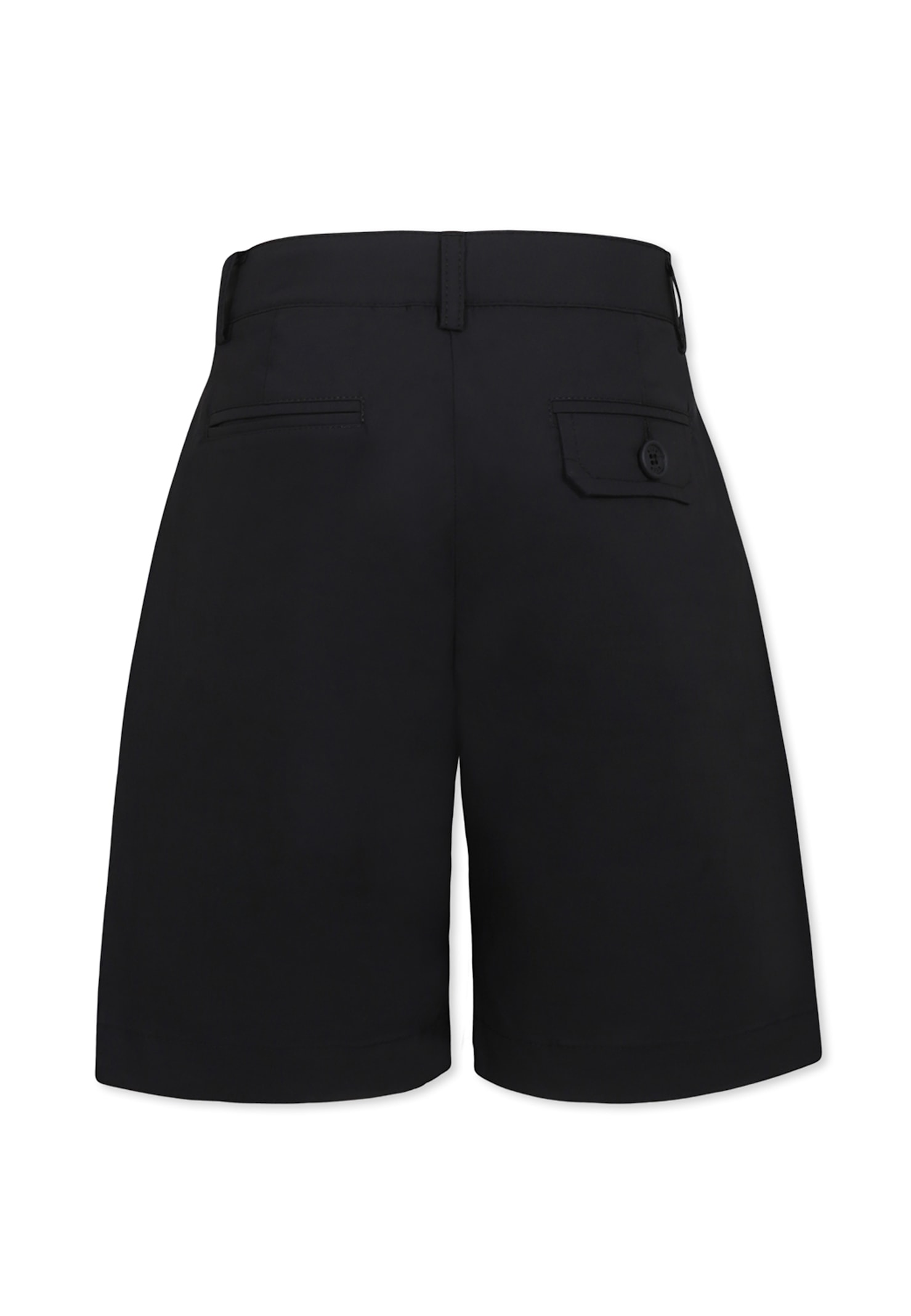 Shop Msgm Black Shorts For Boy With Logo