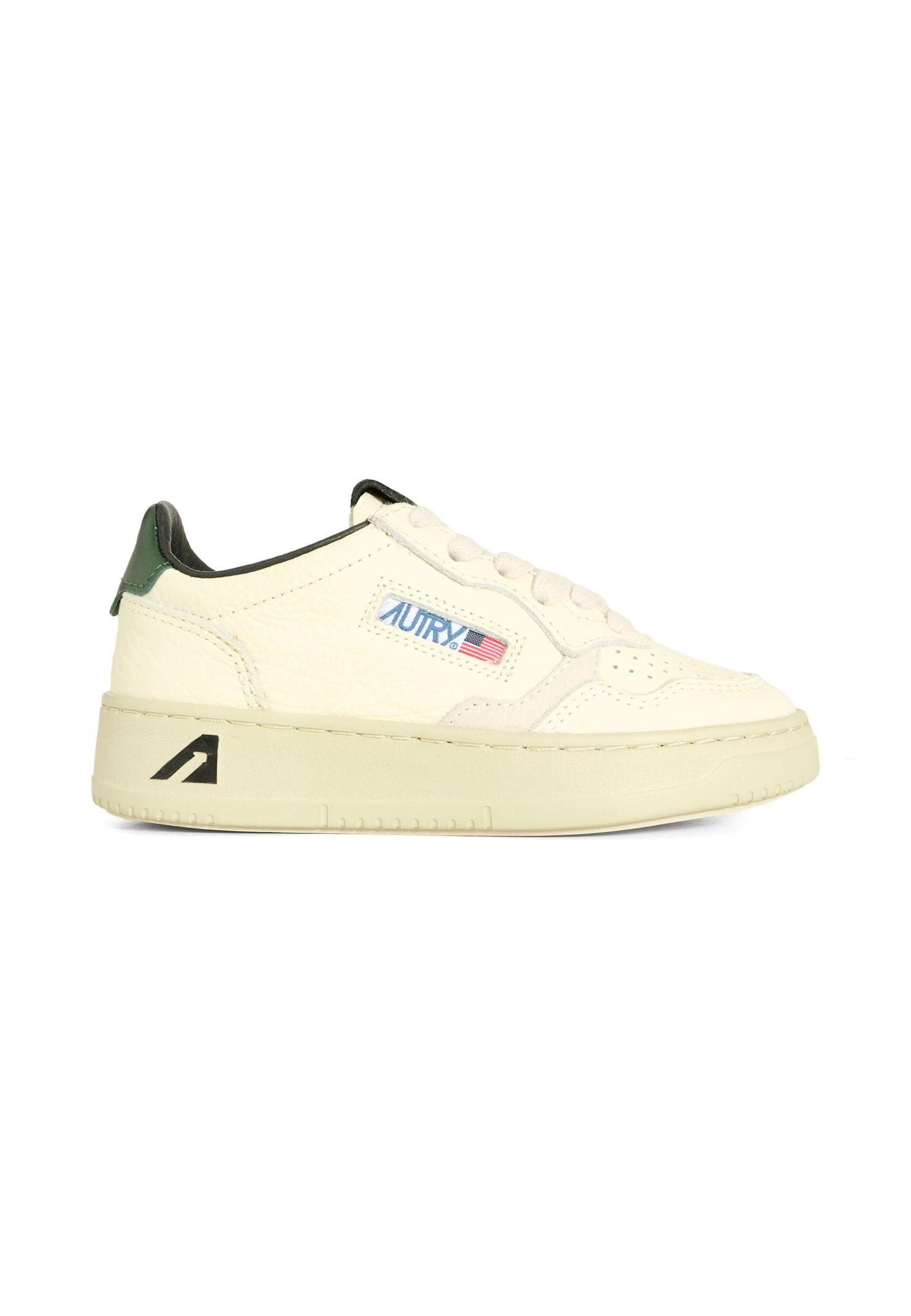 Autry Ivory Sneakers For Kids With Logo In White