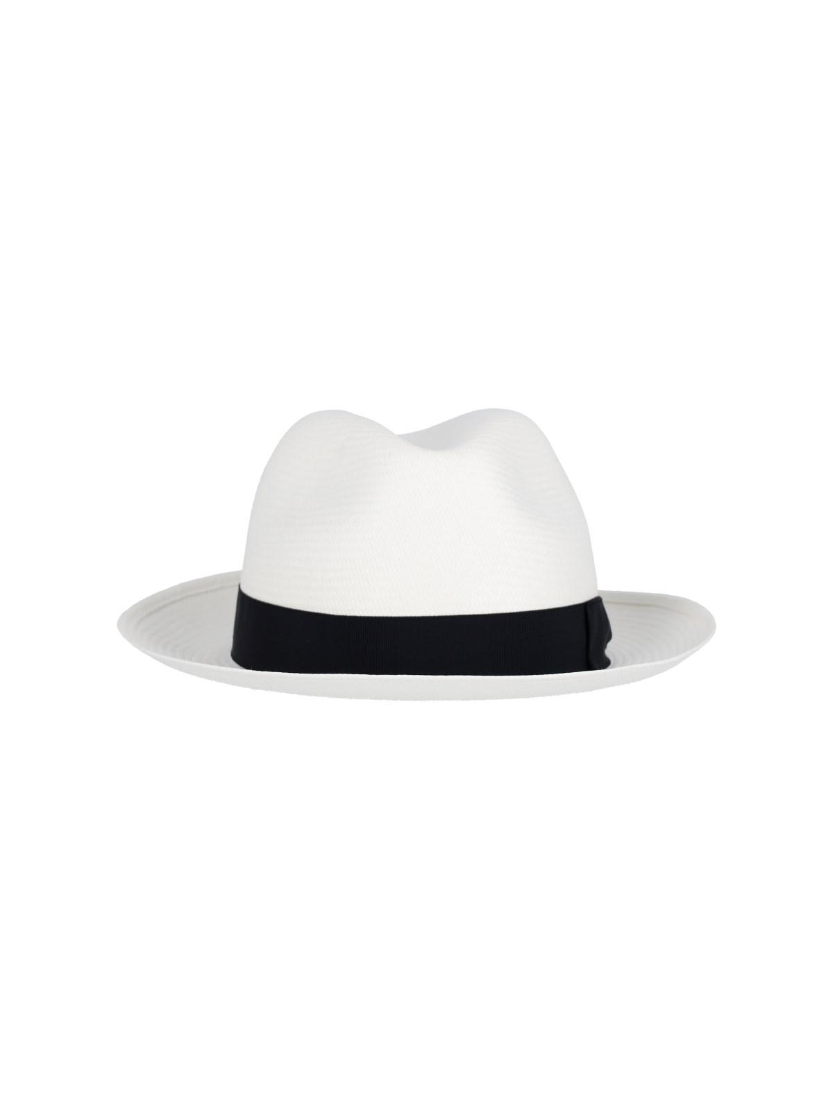 Shop Borsalino Straw Hat Panama  In Natural
