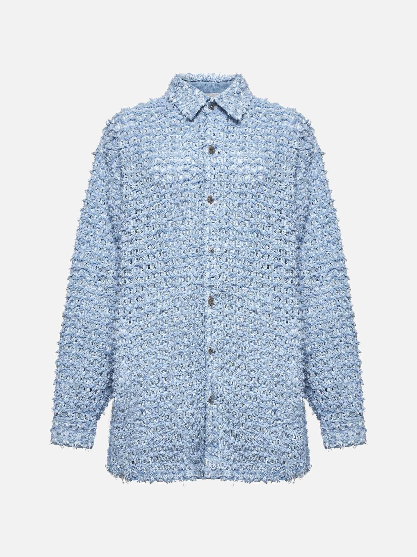 Light Blue Bouclé Denim Shirt