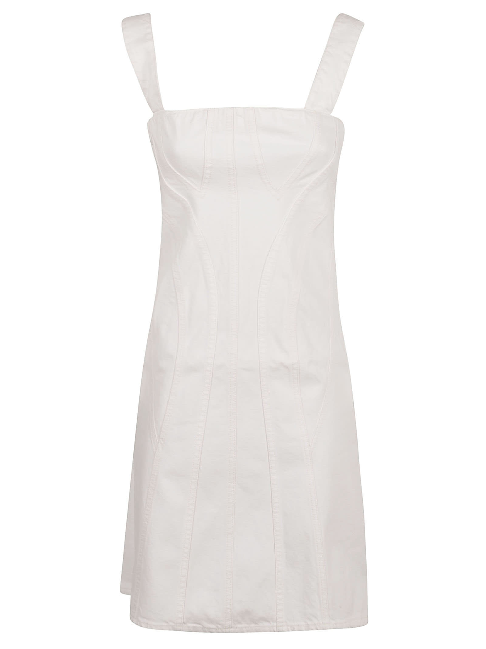 Shop Stella Mccartney Wash Denim Dress In White