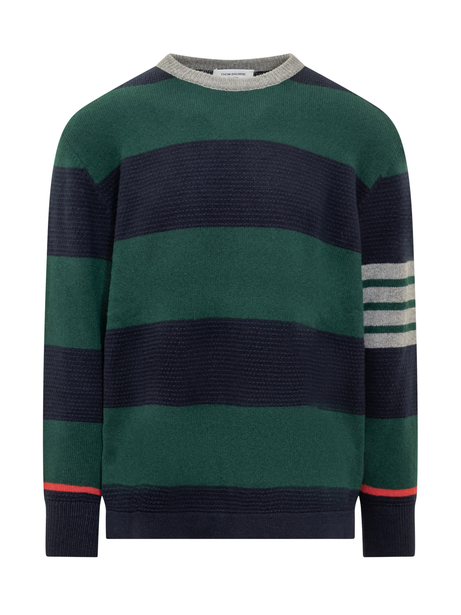 4 Bar Rugby Jacquard Stripe Pullover