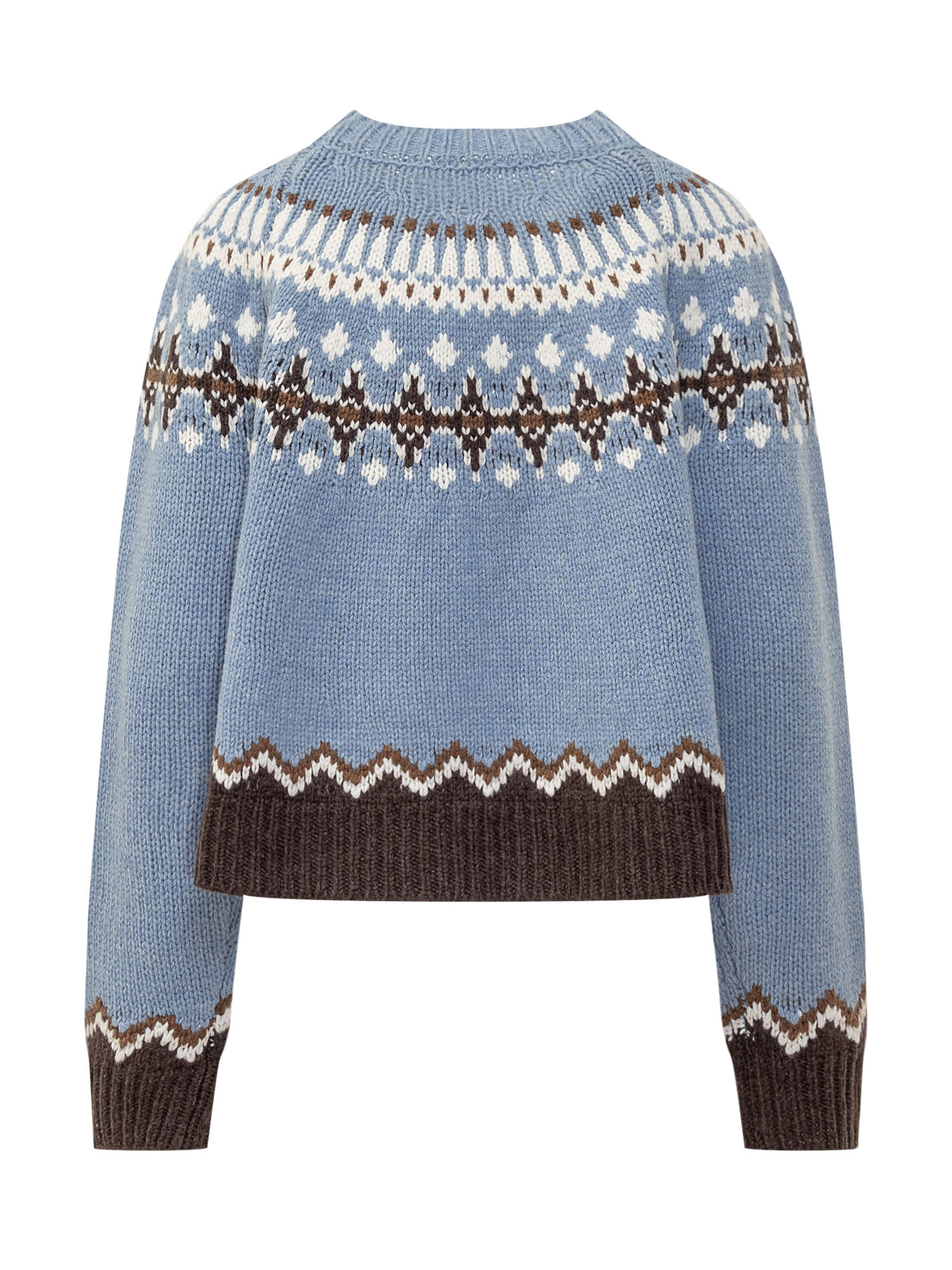 Shop Alanui Sweet Winter Sweater In Celestial/multicolor