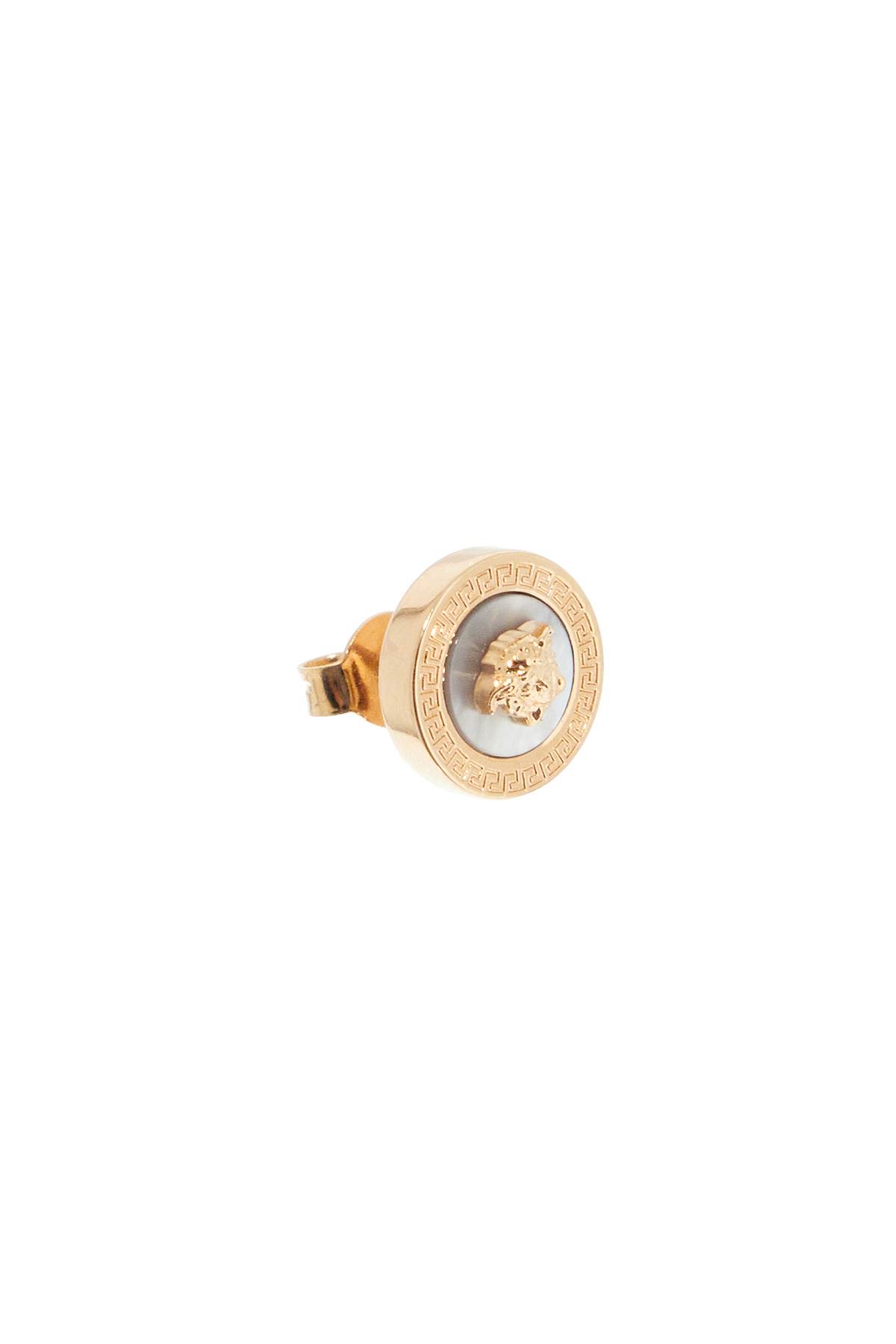 Shop Versace Ic Button Earrings By Orecch In  Gold-white (gold)