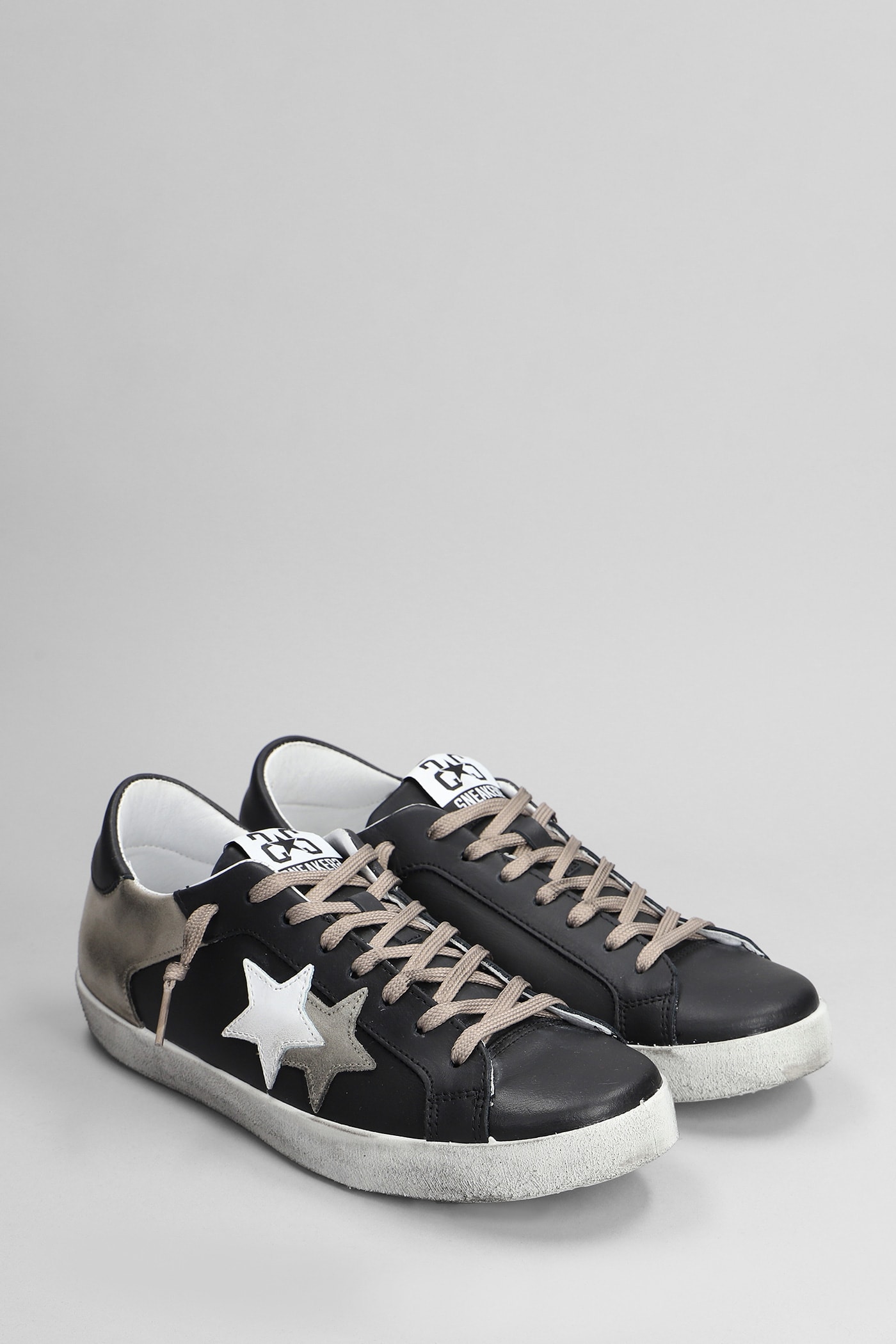 Shop 2star Sneakers In Black Suede And Leather
